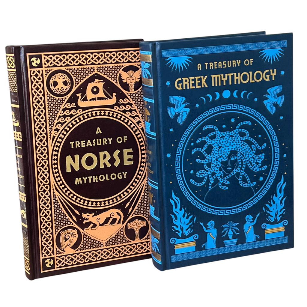 2-Book Set: Greek & Norse Mythology - Collectible Leather Bound Hardcover