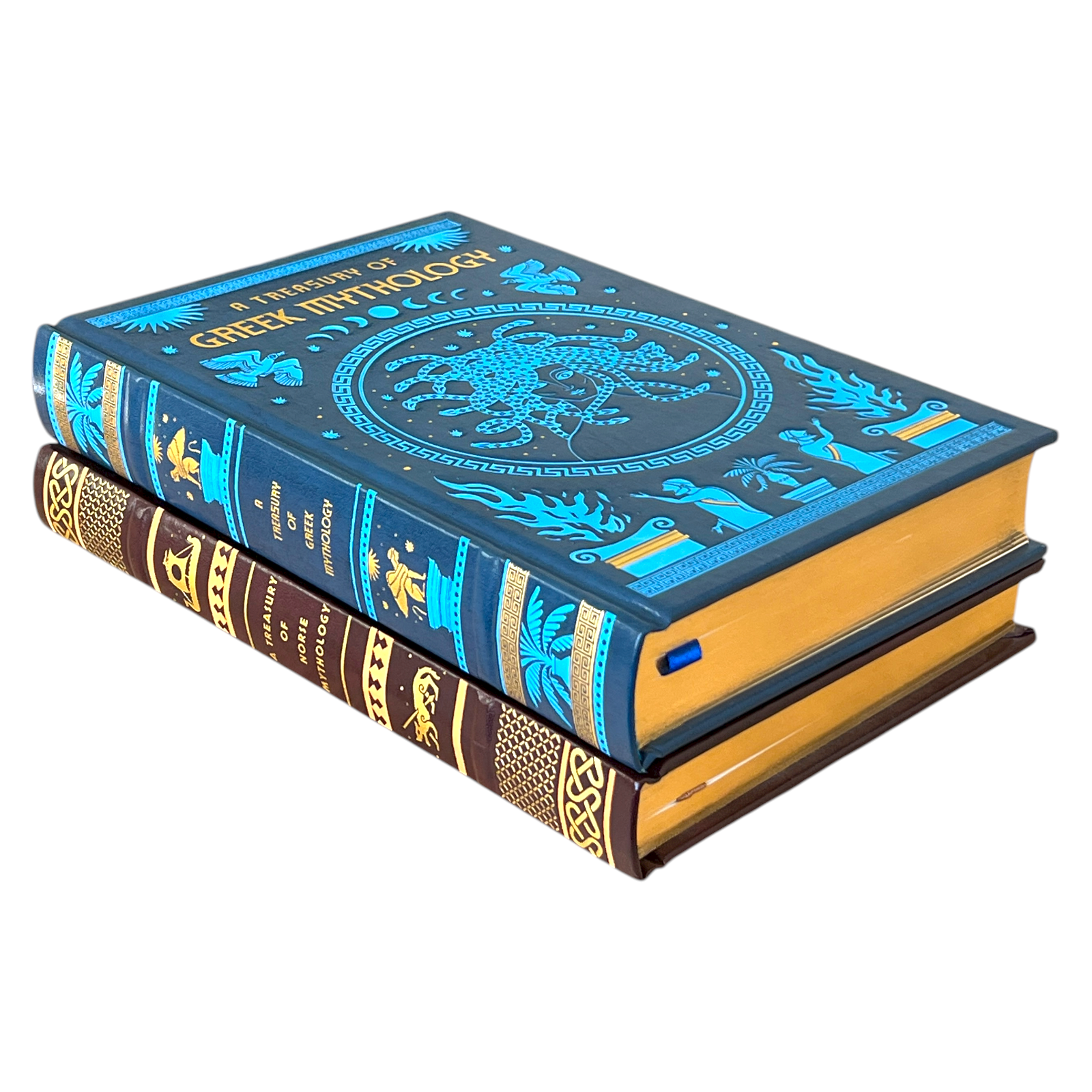 2-Book Set: Greek & Norse Mythology - Collectible Leather Bound Hardcover