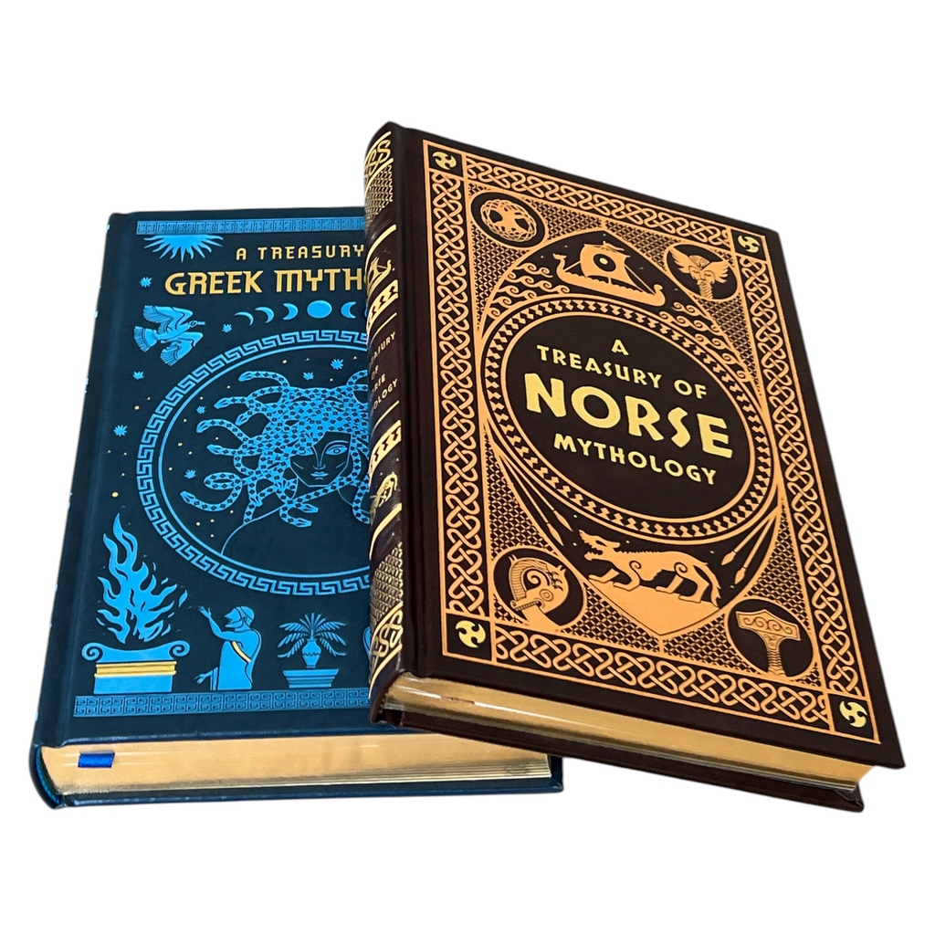 2-Book Set: Greek & Norse Mythology - Collectible Leather Bound Hardcover