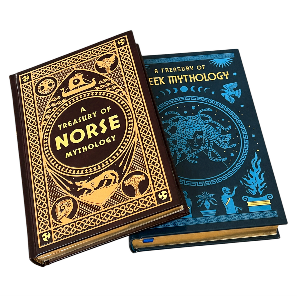 2-Book Set: Greek & Norse Mythology - Collectible Leather Bound Hardcover