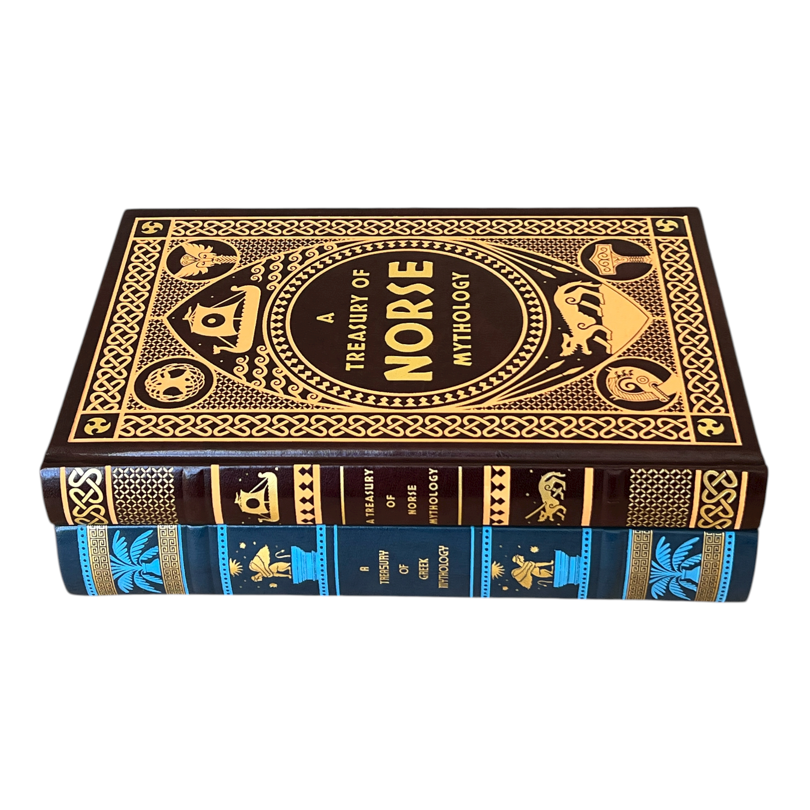 2-Book Set: Greek & Norse Mythology - Collectible Leather Bound Hardcover