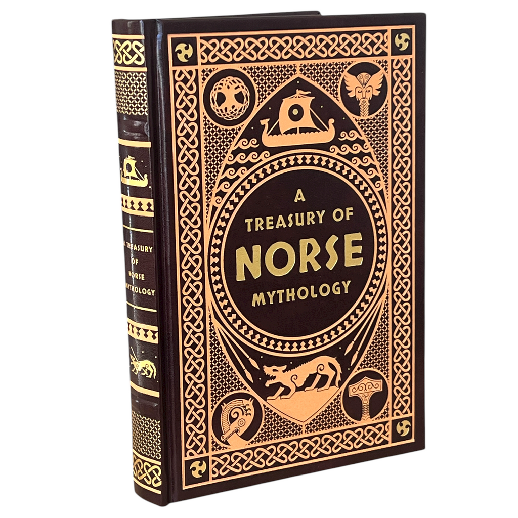 A Treasury of Norse Mythology by Henry Adams, H.A. Guerber - Collectible Leather Bound Hardcover