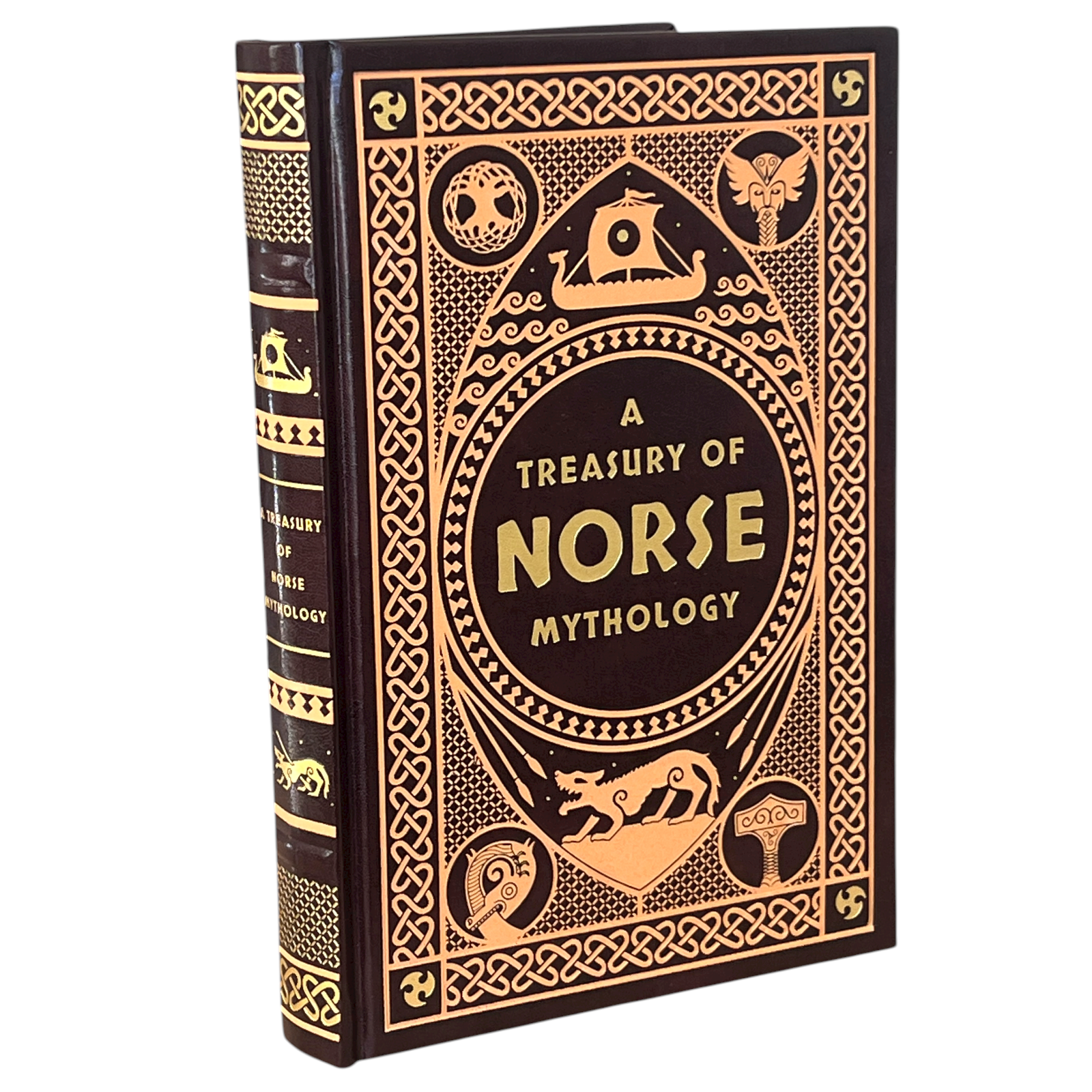 A Treasury of Norse Mythology by Henry Adams, H.A. Guerber - Collectible Leather Bound Hardcover