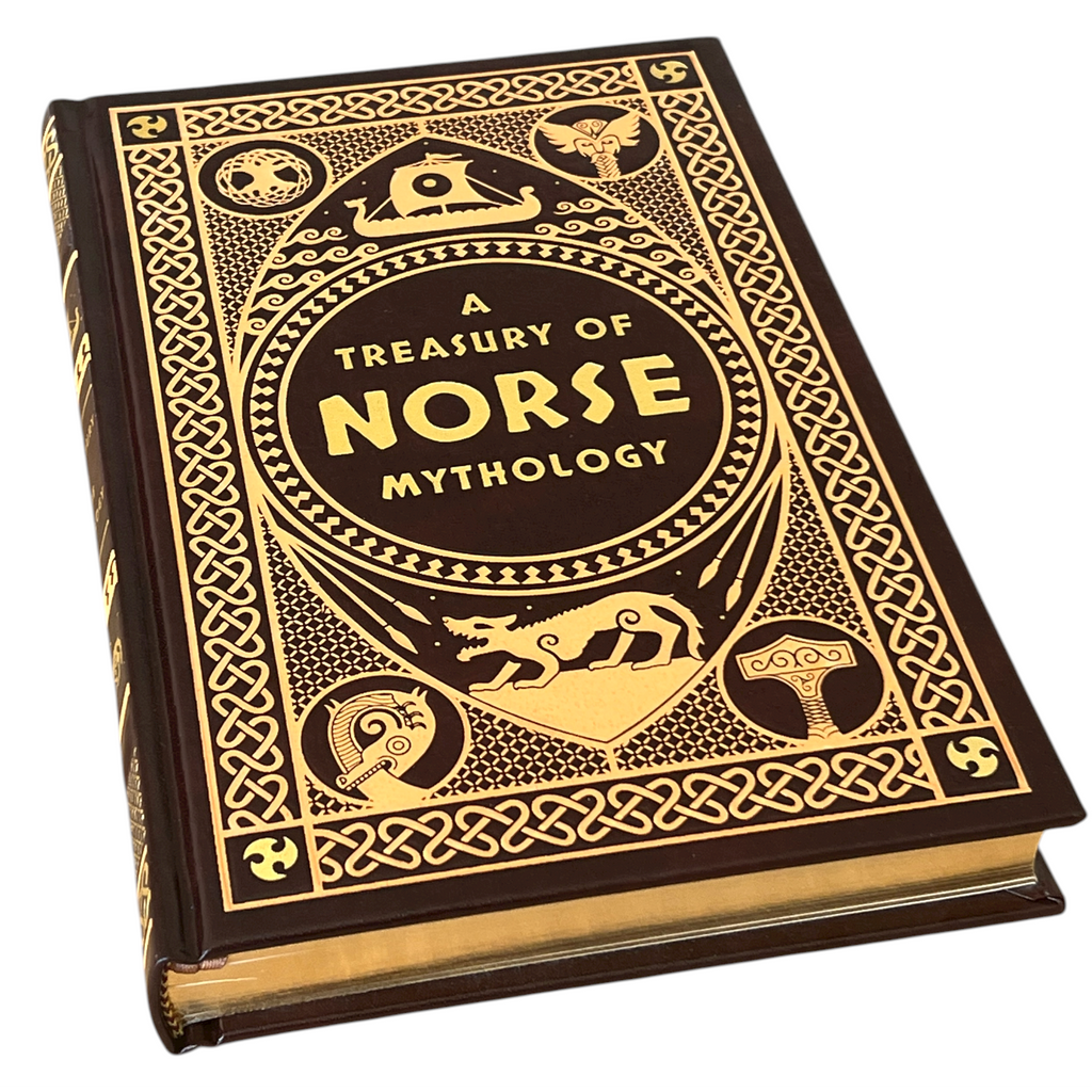 A Treasury of Norse Mythology by Henry Adams, H.A. Guerber - Collectible Leather Bound Hardcover