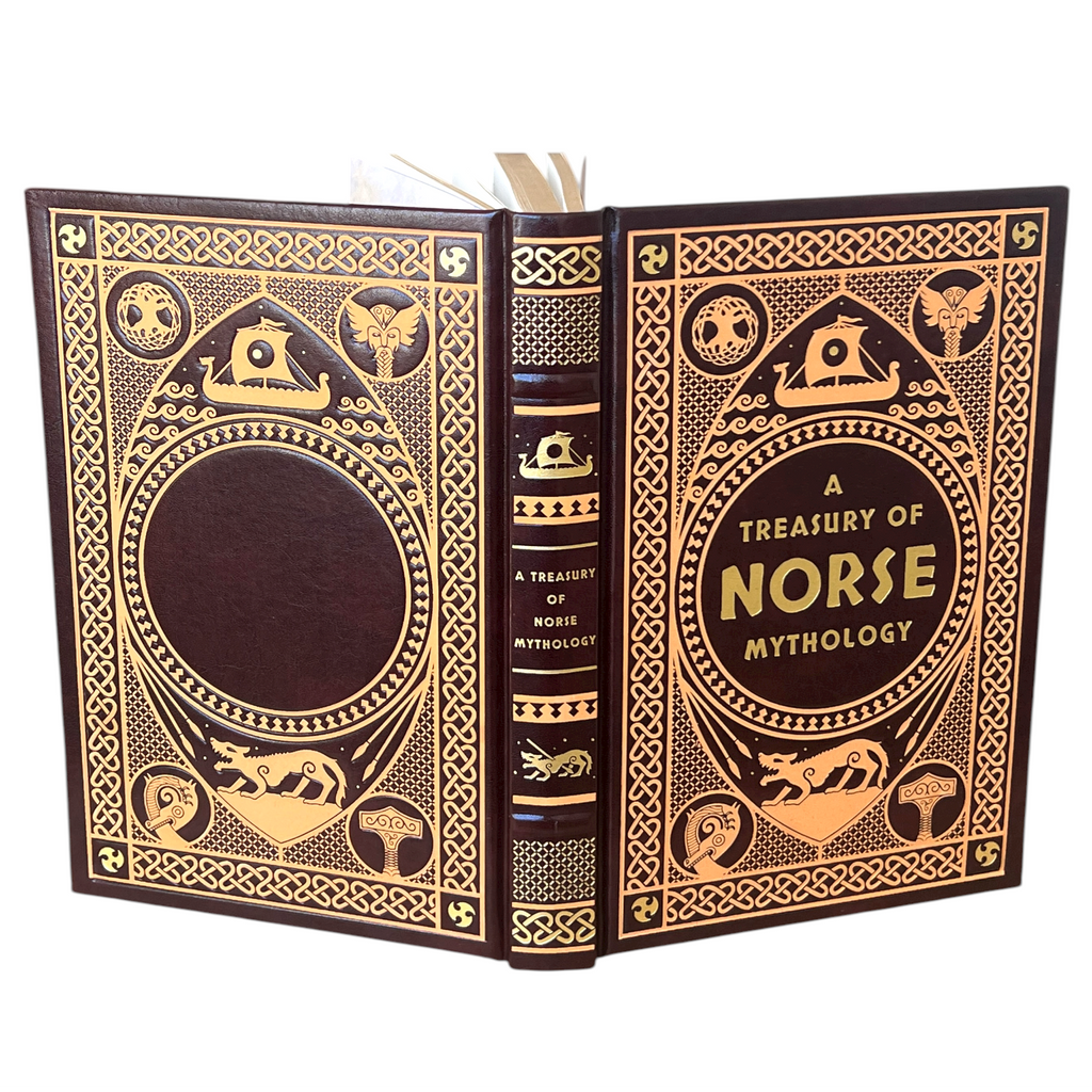 A Treasury of Norse Mythology by Henry Adams, H.A. Guerber - Collectible Leather Bound Hardcover
