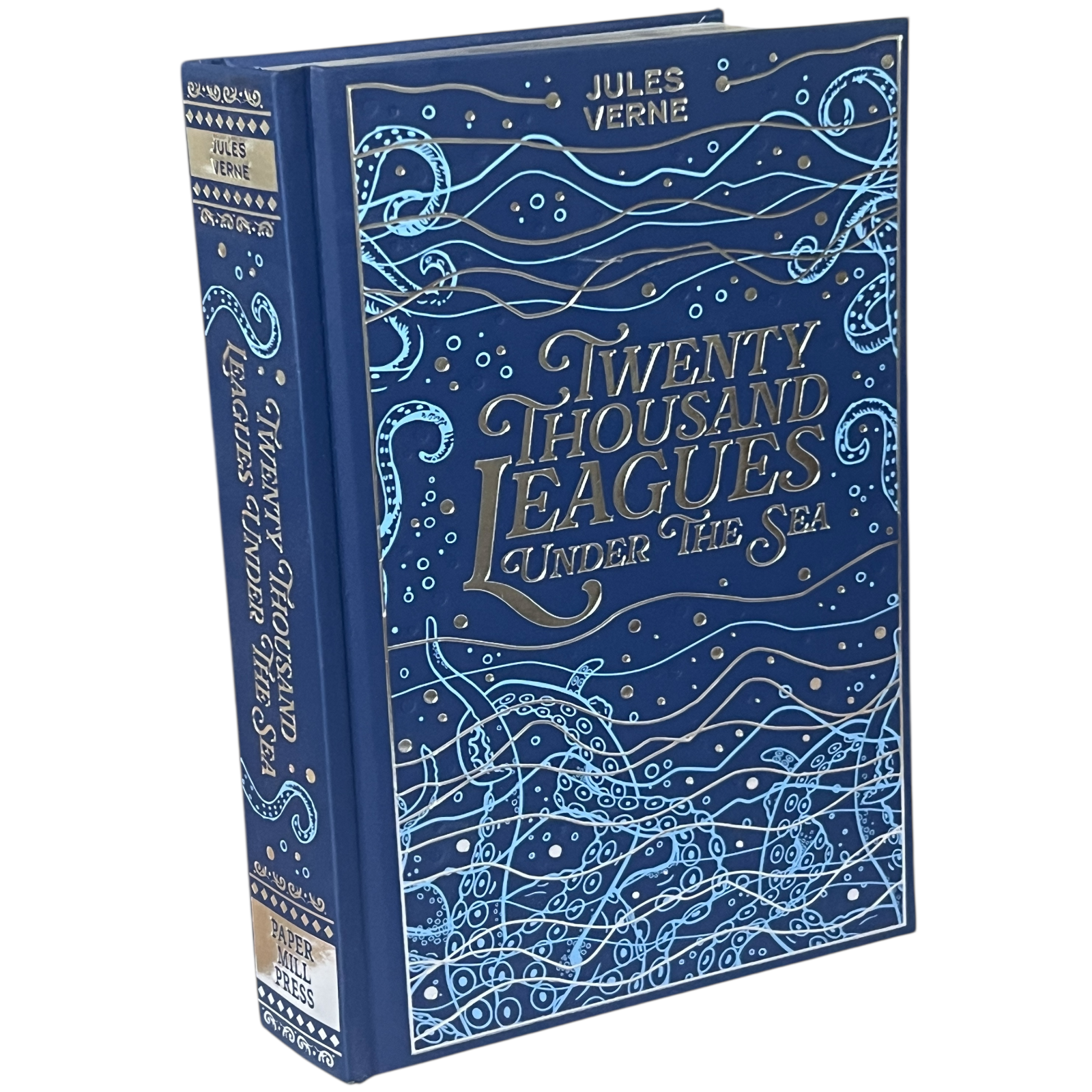 Twenty Thousand Leagues Under the Sea by Jules Verne - Hardcover Metallic-Foiled Gilded