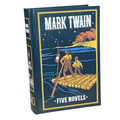 Mark Twain Five Novels: Tom Sawyer, Huckleberry Finn + 3 more - Collectible Leather Bound Hardcover