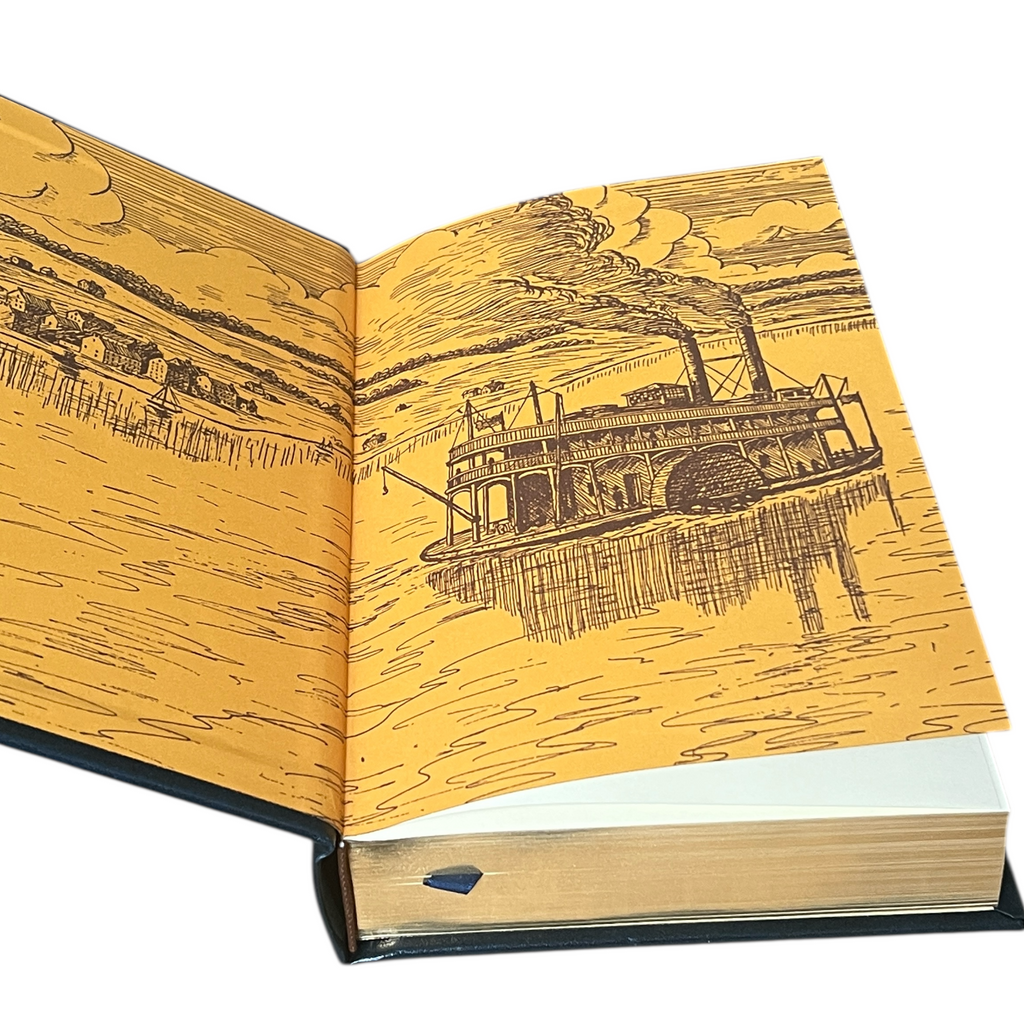 Mark Twain Five Novels: Tom Sawyer, Huckleberry Finn + 3 more - Collectible Leather Bound Hardcover