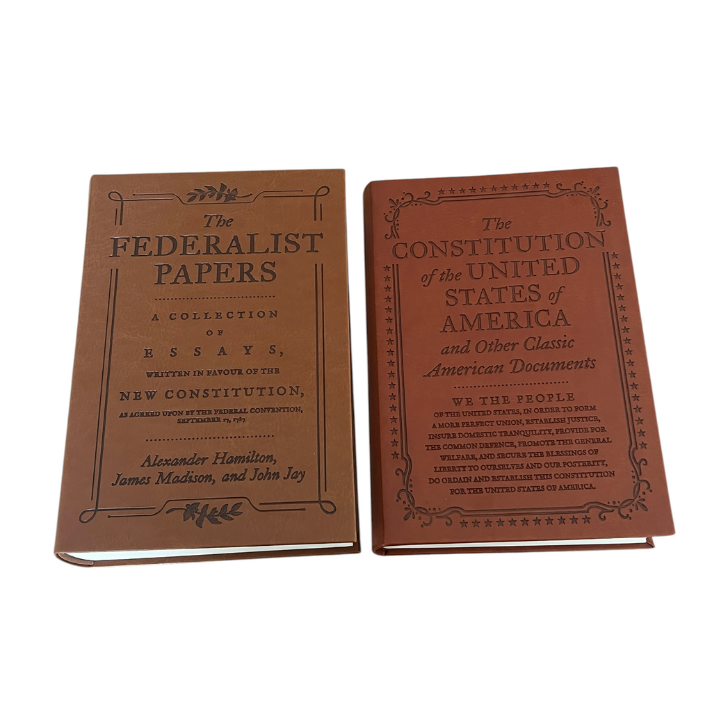 4-Books Set: CONSTITUTION, FEDERALIST PAPERS, GETTYSBURG ADDRESS, SPEECHES - Collectible Flexi Bound Faux Leather Cover (Copy)