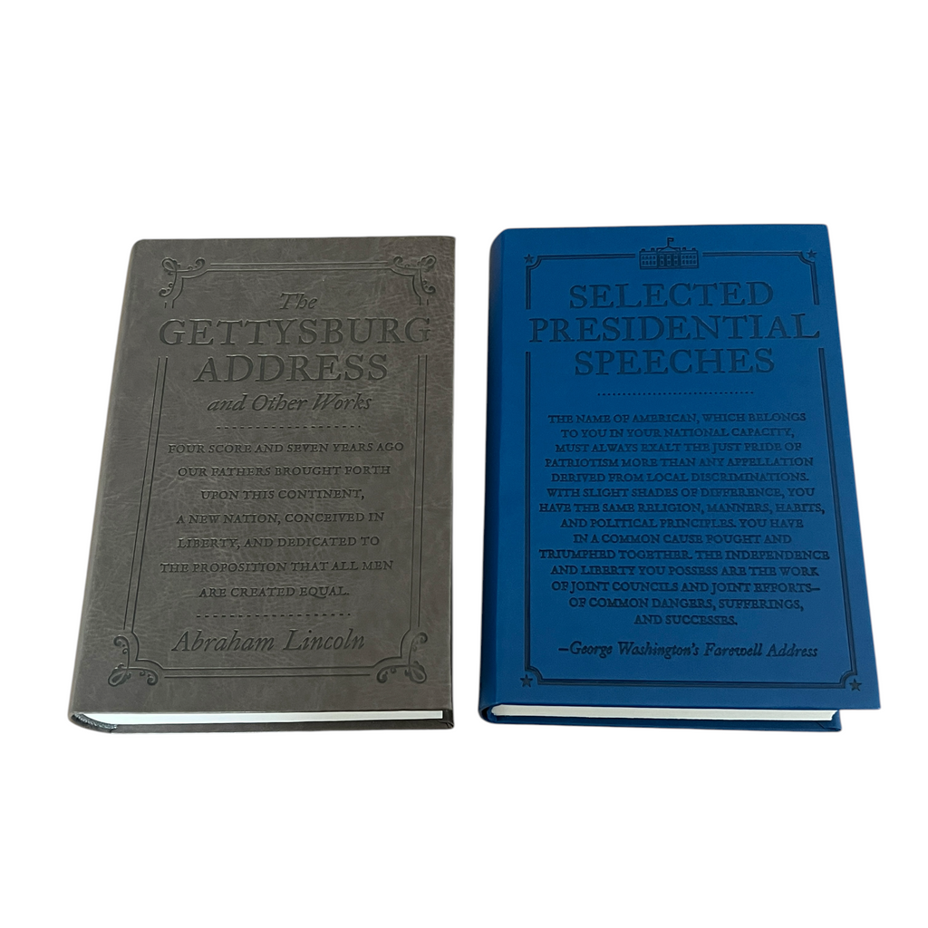 4-Books Set: CONSTITUTION, FEDERALIST PAPERS, GETTYSBURG ADDRESS, SPEECHES - Collectible Flexi Bound Faux Leather Cover (Copy)
