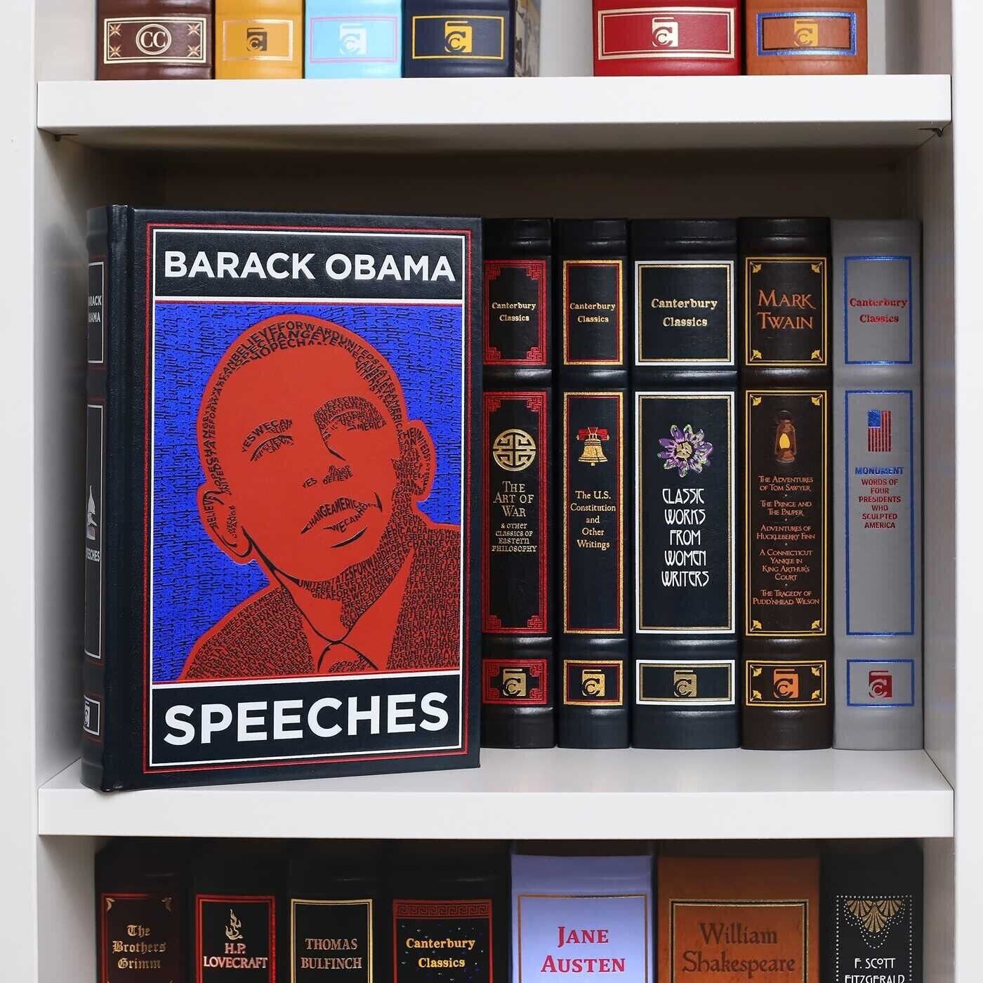 BARACK OBAMA SPEECHES - Collectible Deluxe Special Gift Edition - Leather Bound Hardcover - Best Seller - Classic Book