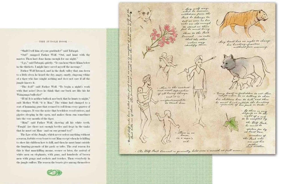 The Jungle Book by Rudyard Kipling - Collectible Illustrated with Interactive Elements - Hardcover