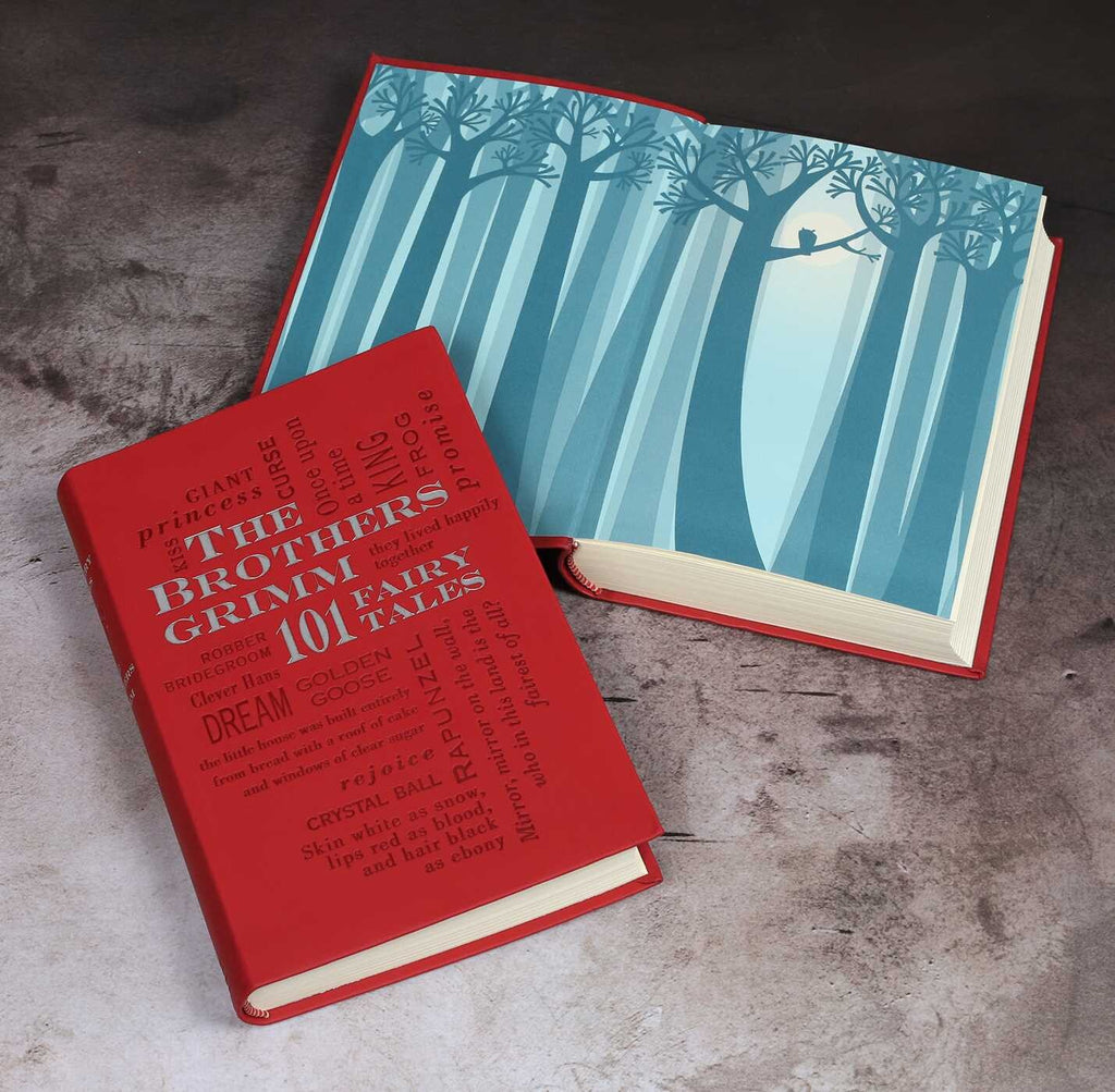2 Book Set: The Brothers GRIMM 101 & 110 Fairy Tales - Collectible Soft Leather Feel Cover