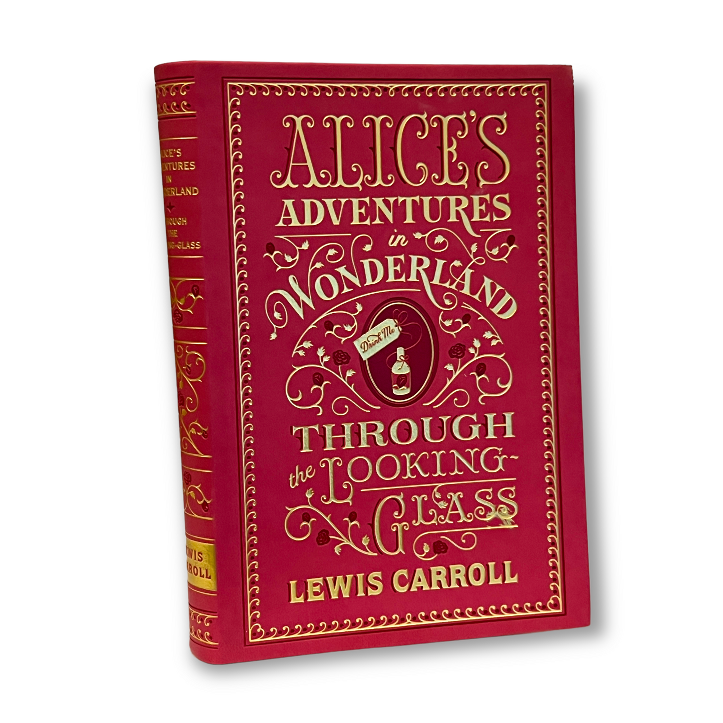 ALICE'S ADVENTURES & Through Looking-Glass by Lewis Carroll - ILLUSTRATED - Collectible Deluxe Edition - Leather Cover - Classic Book