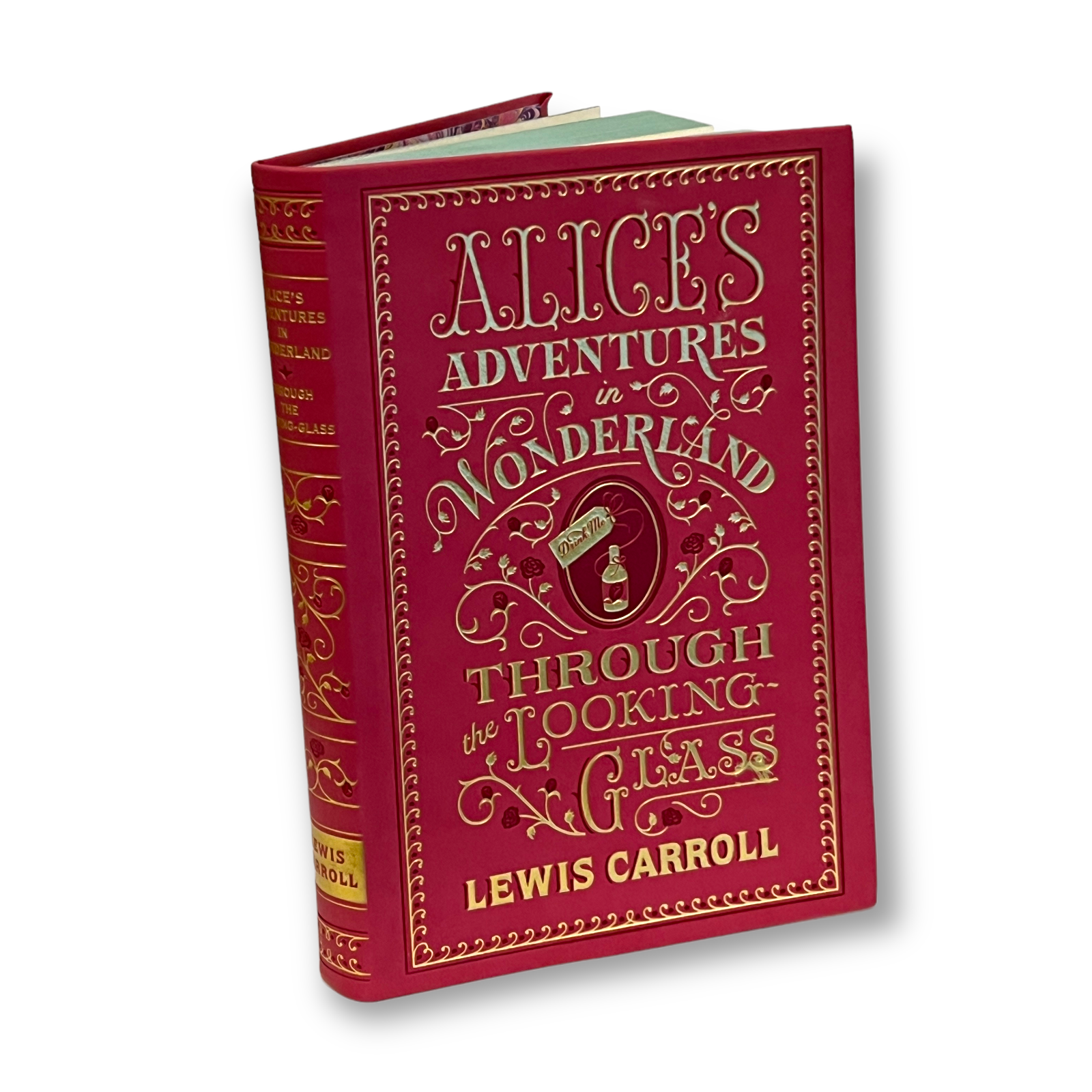 Alice's Adventures in Wonderland and Through the Looking-Glass by Lewis Carroll - Illustrated Collectible Flexi Bound Faux Leather Cover