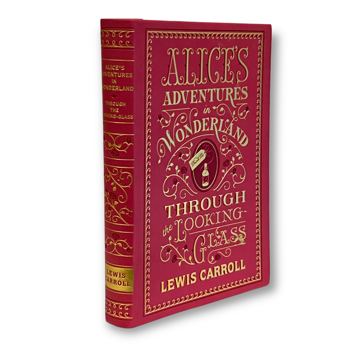 ALICE'S ADVENTURES & Through Looking-Glass by Lewis Carroll - ILLUSTRATED - Collectible Deluxe Edition - Leather Cover - Classic Book