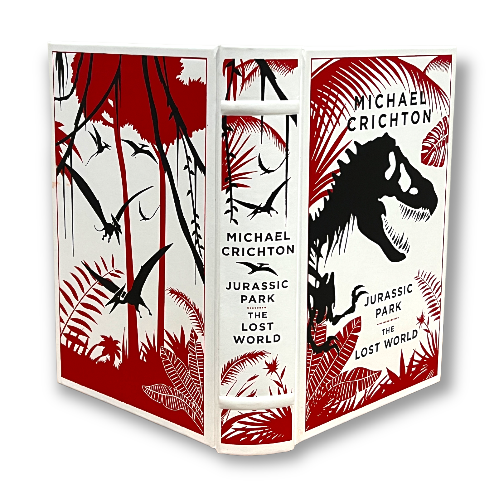 Jurassic Park/The Lost World by Michael Crichton - Collectible Leather Bound Hardcover