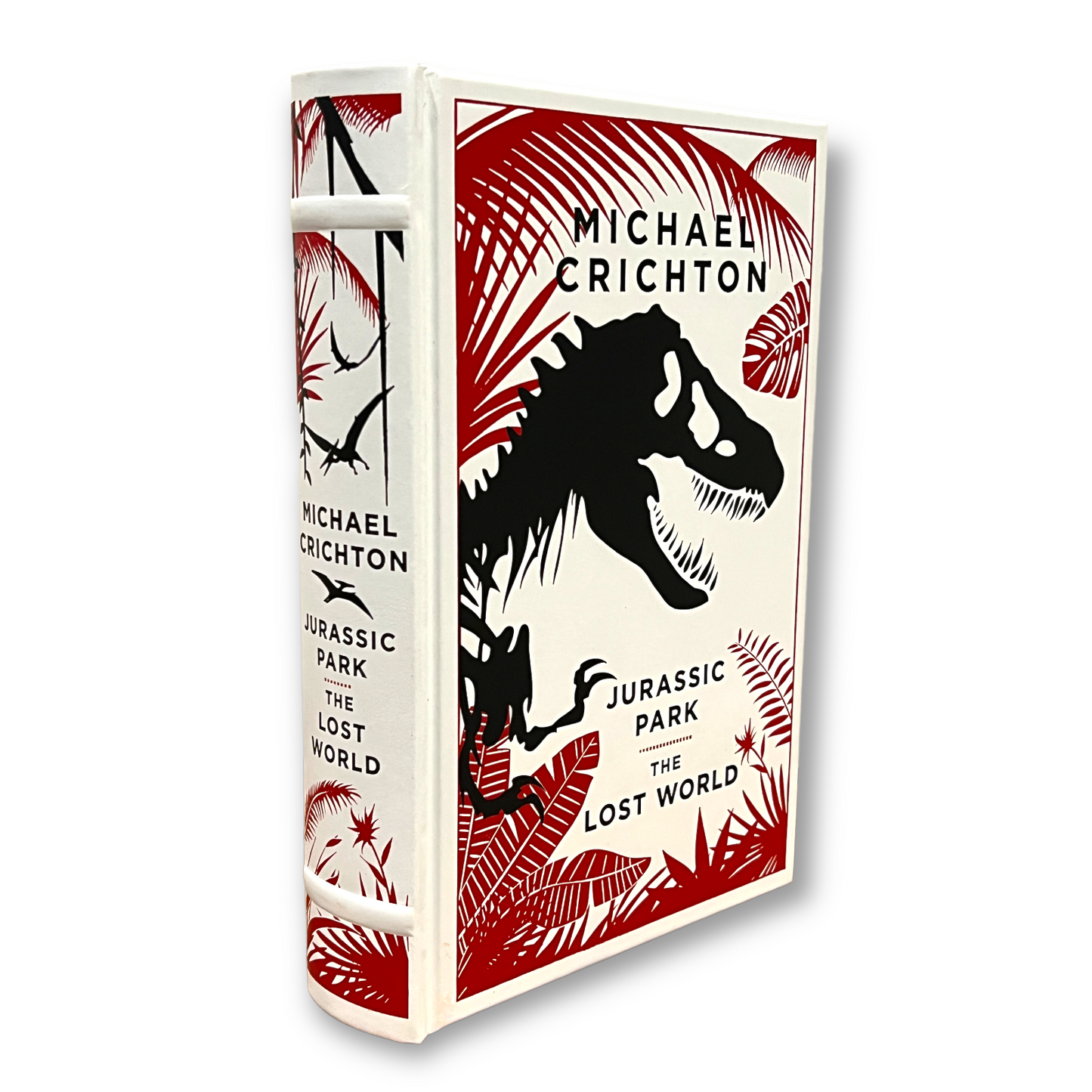 JURASSIC PARK / The Lost World by Michael Crichton - Collectible Deluxe Edition - Leather Bound Hardcover - Best Seller - Classic Book