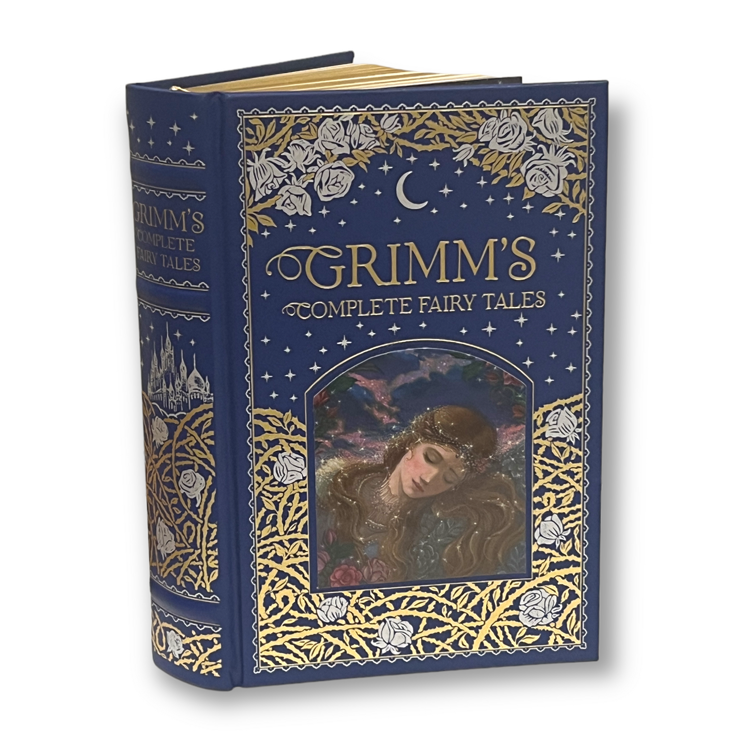 GRIMM'S COMPLETE Fairy Tales - Collectible Giftable Deluxe Edition - ILLUSTRATED Leather Bound Hardcover - Best Seller - Classic Book