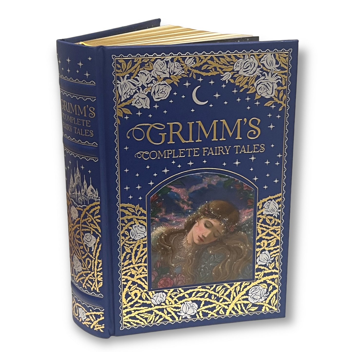 GRIMM'S COMPLETE Fairy Tales - Collectible Giftable Deluxe Edition - ILLUSTRATED Leather Bound Hardcover - Best Seller - Classic Book