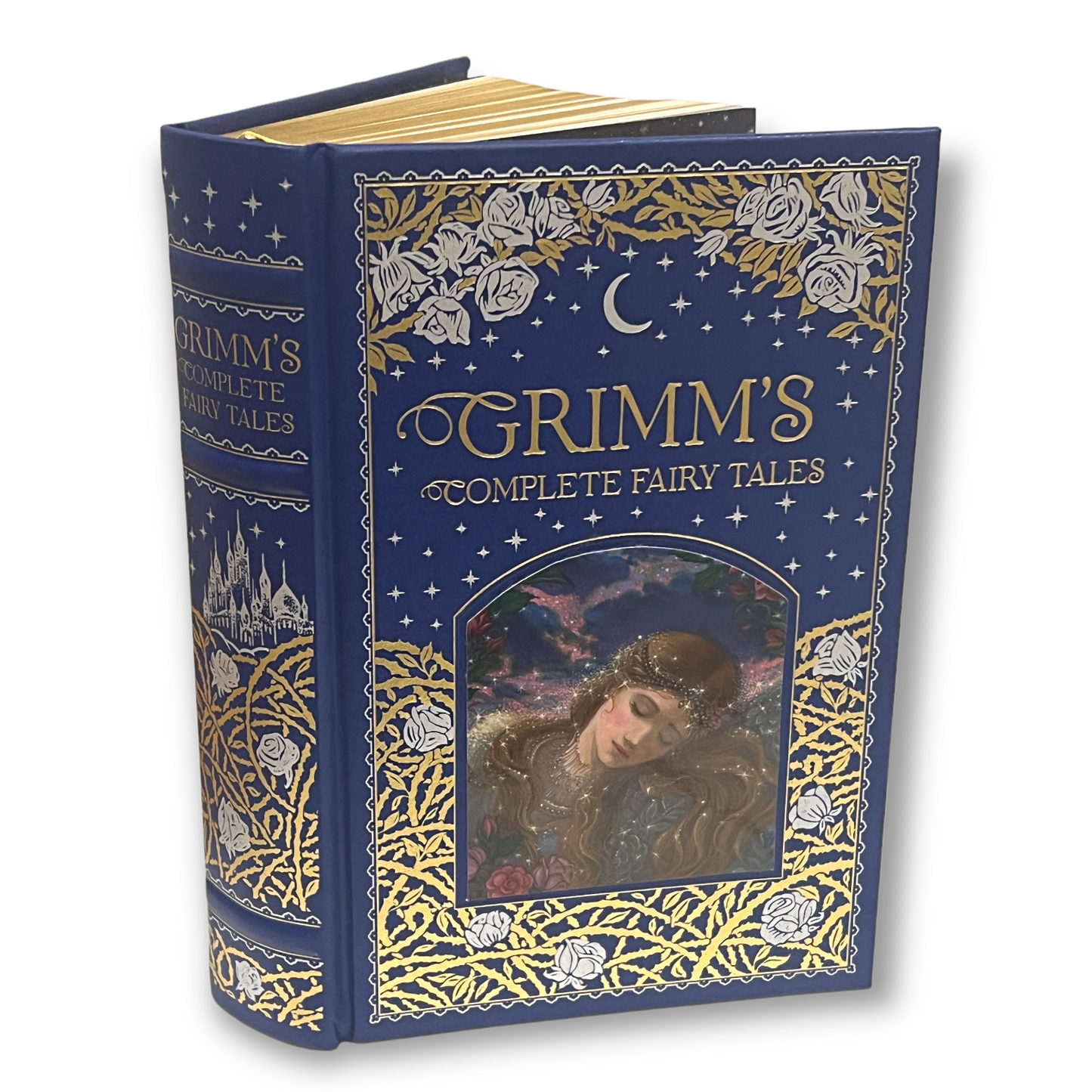 GRIMM'S COMPLETE Fairy Tales - Collectible Giftable Deluxe Edition - ILLUSTRATED Leather Bound Hardcover - Best Seller - Classic Book