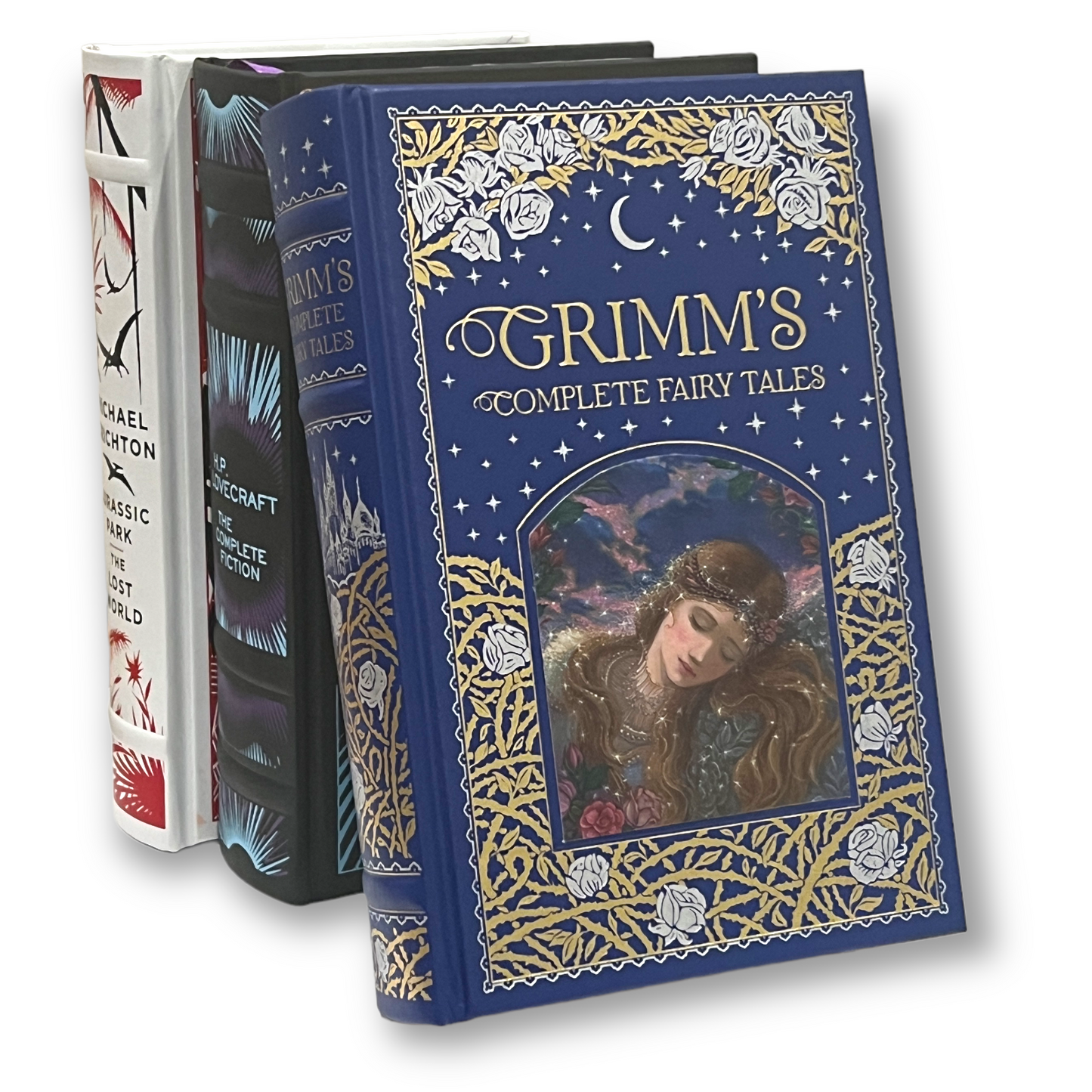 GRIMM'S COMPLETE Fairy Tales - Collectible Giftable Deluxe Edition - ILLUSTRATED Leather Bound Hardcover - Best Seller - Classic Book