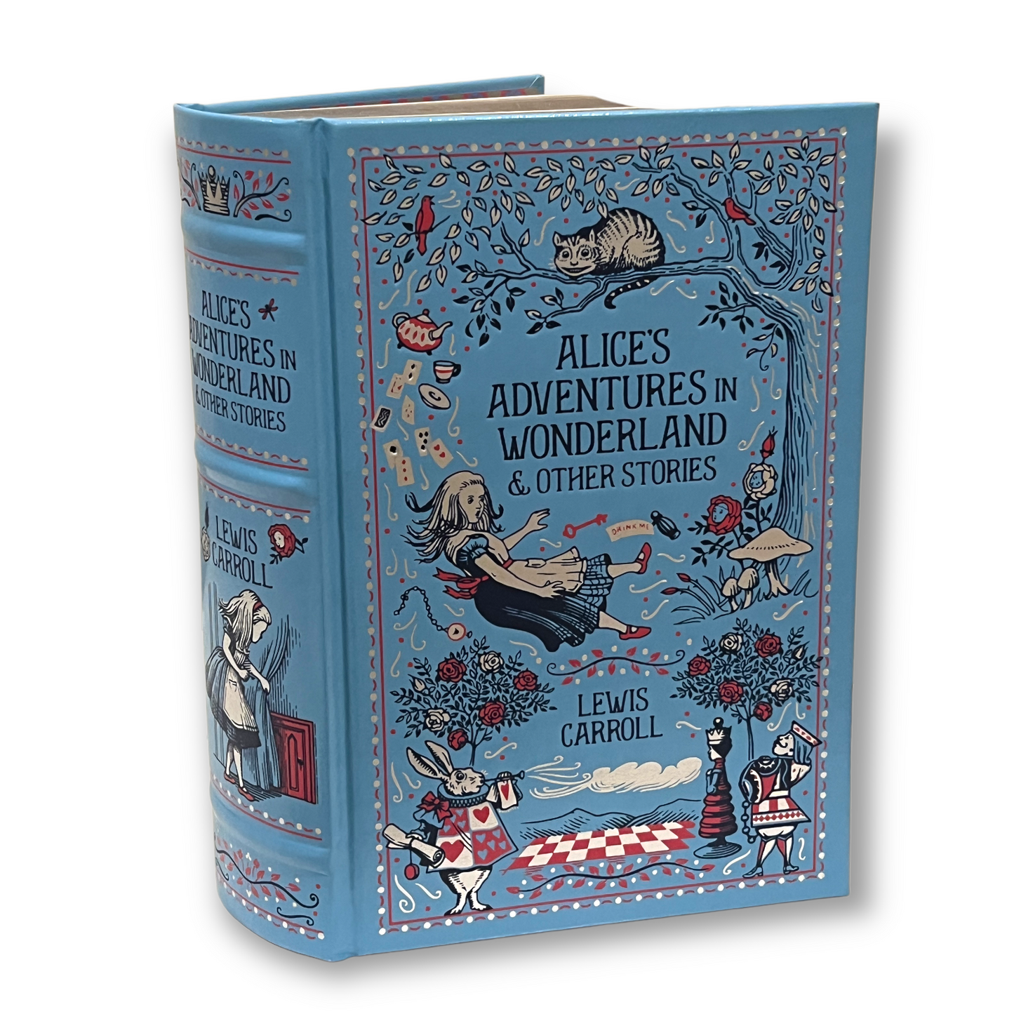 ALICE'S ADVENTURES In Wonderland &other by Lewis Carroll - Collectible Deluxe Edition - Leather Bound Hardcover - Best Seller - Classic Book