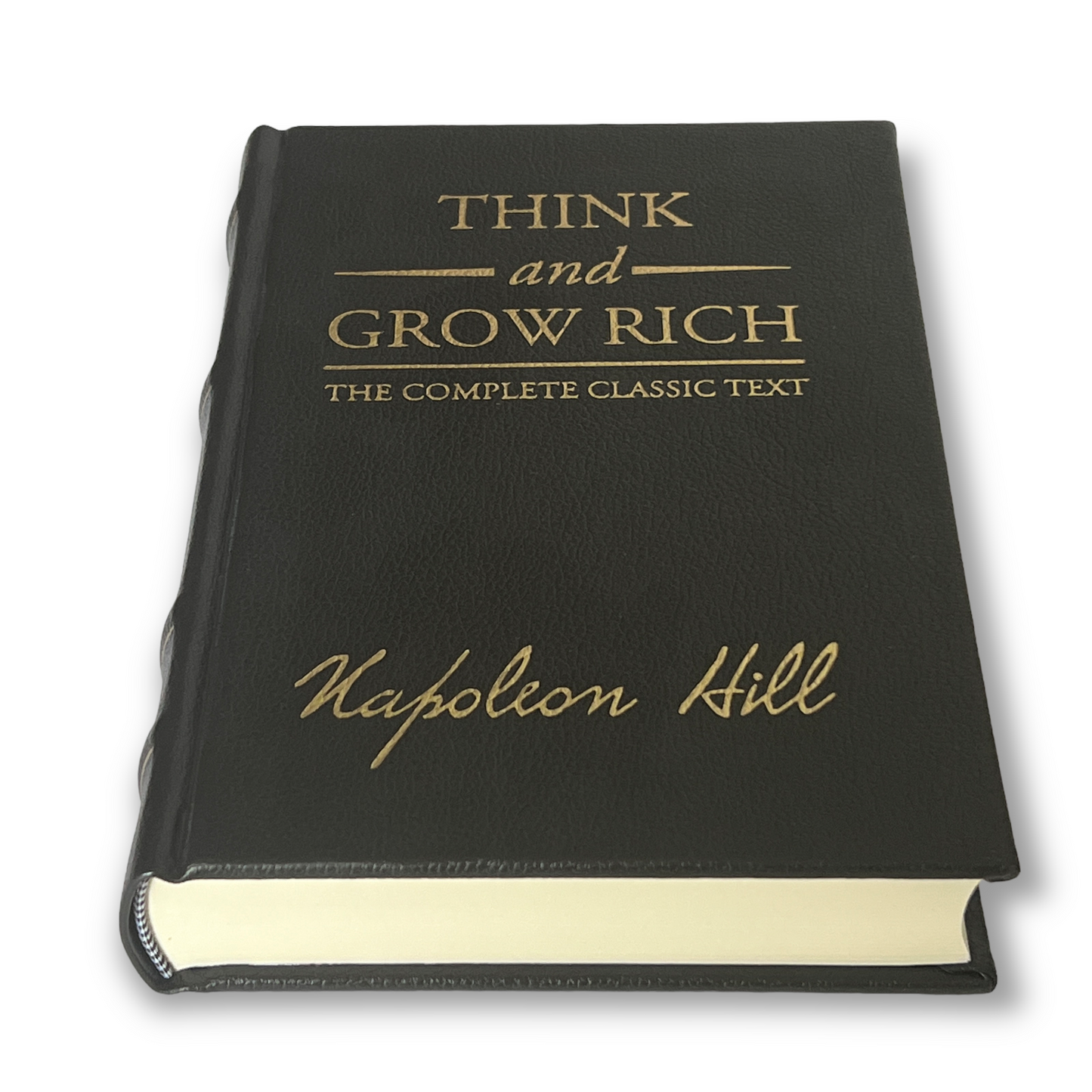 THINK And GROW RICH by Napoleon Hill - Collectible Deluxe Special Edition - Leather Bound Hardcover - Best Seller - Classic Book