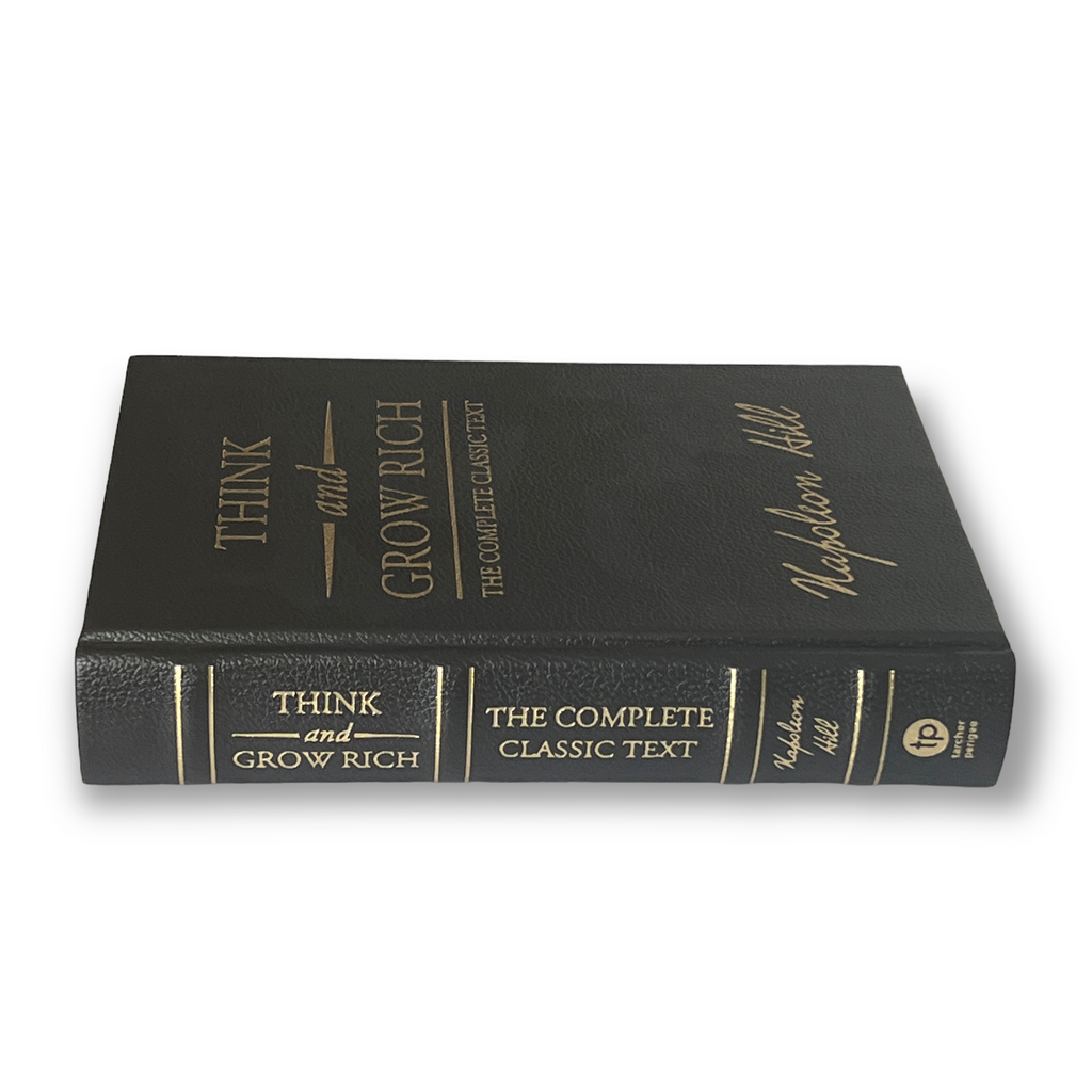THINK And GROW RICH by Napoleon Hill - Collectible Leather Bound Hardcover