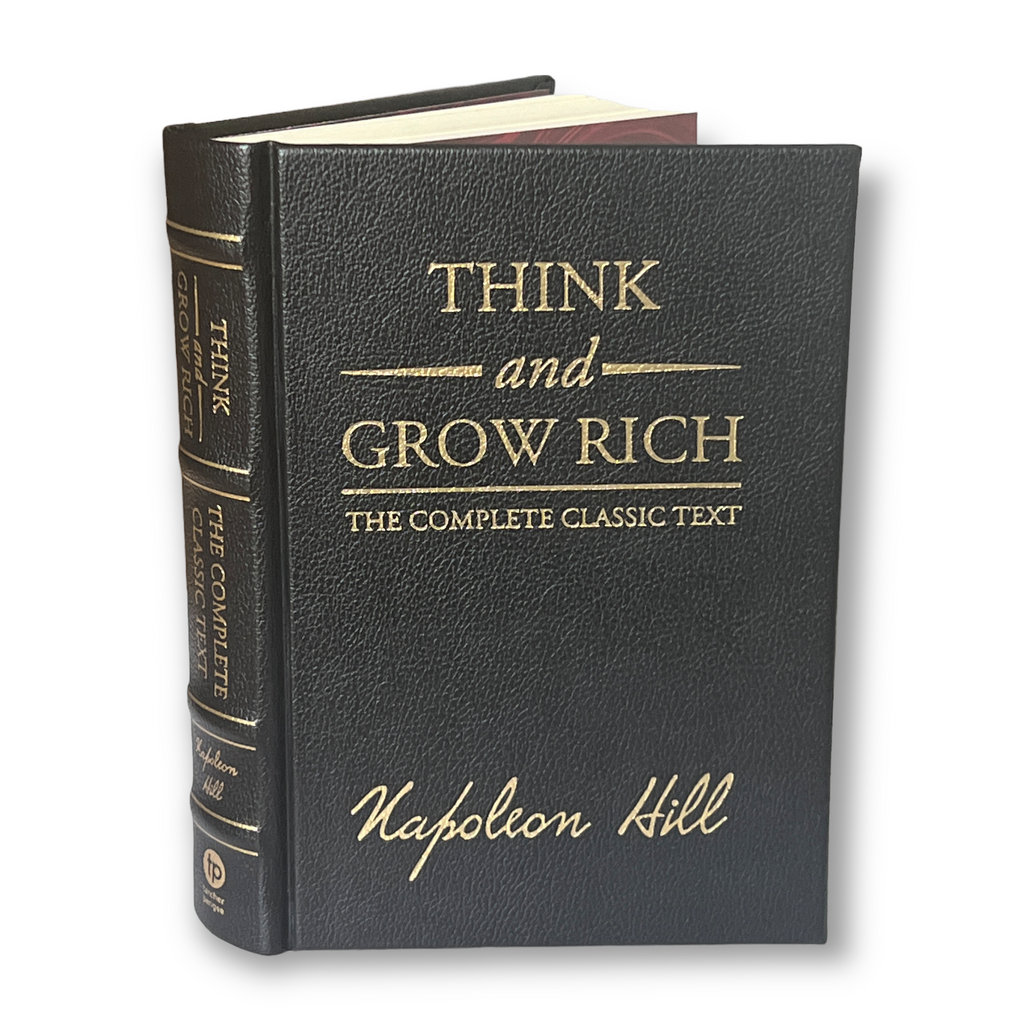 THINK And GROW RICH by Napoleon Hill - Collectible Leather Bound Hardcover