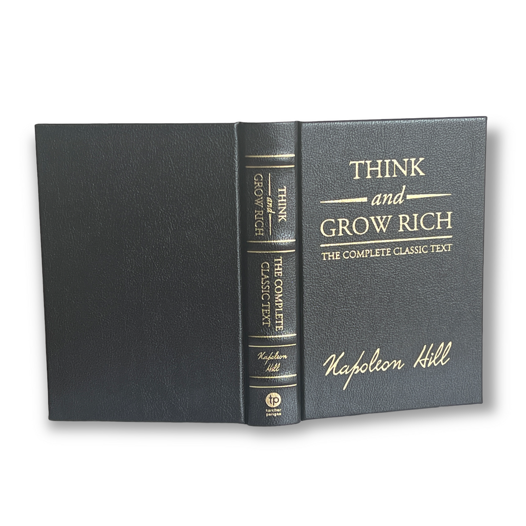 THINK And GROW RICH by Napoleon Hill - Collectible Leather Bound Hardcover