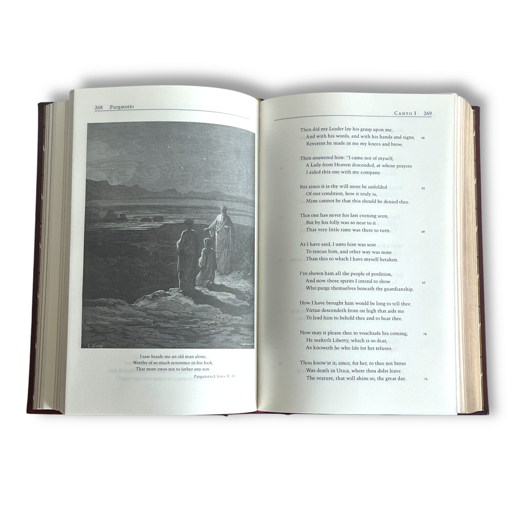 The DIVINE COMEDY Dante Alighieri Gustave Dore - Collectible Leather Bound Hardcover