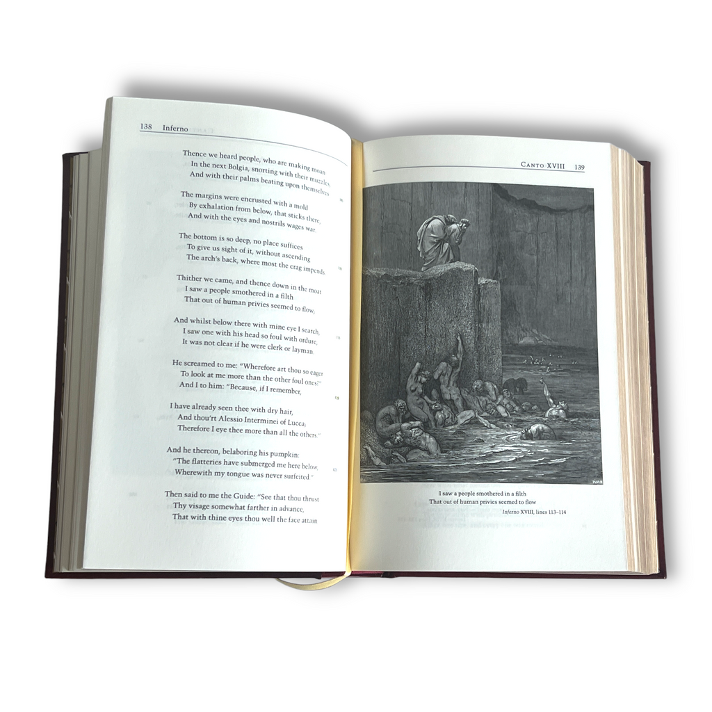 The DIVINE COMEDY Dante Alighieri Gustave Dore - Collectible Leather Bound Hardcover