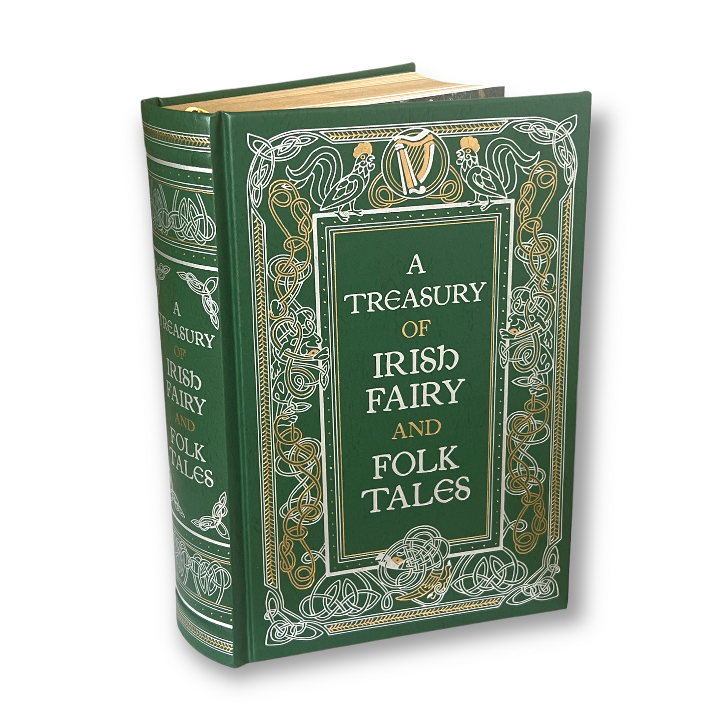 A TREASURY OF IRISH Fairy and Folk Tales - Collectible Deluxe Special Gift Edition - Leather Bound Hardcover - Best Seller - Classic Book