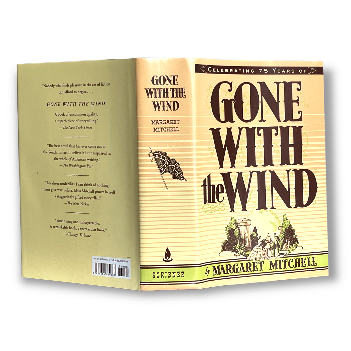 GONE WITH The WIND Margaret Mitchell - 75 Years Anniversary - Collectible Deluxe Special Gift Edition - Hardcover - Best Seller Classic Book