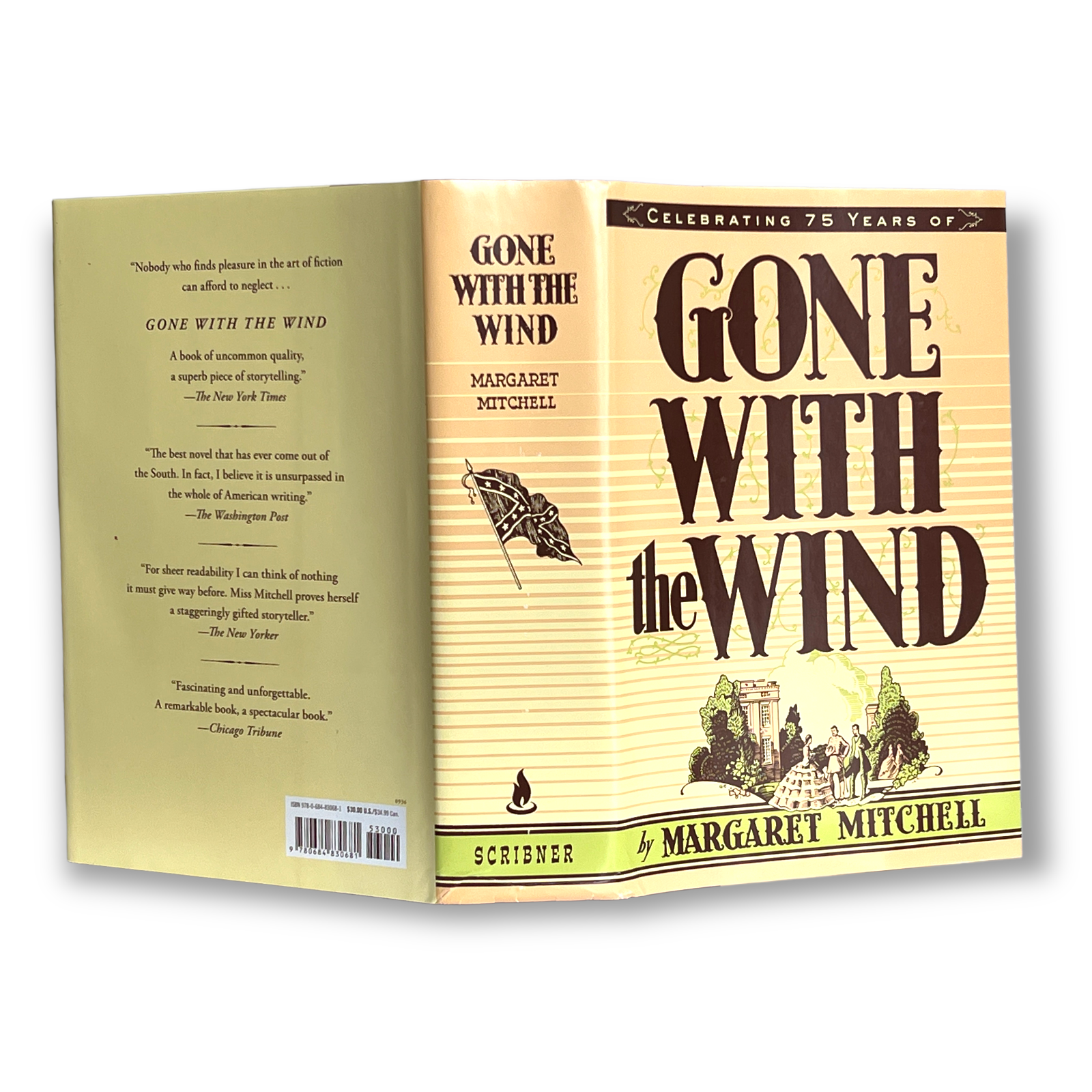 GONE WITH The WIND Margaret Mitchell - 75 Years Anniversary - Collectible Deluxe Special Gift Edition - Hardcover - Best Seller Classic Book