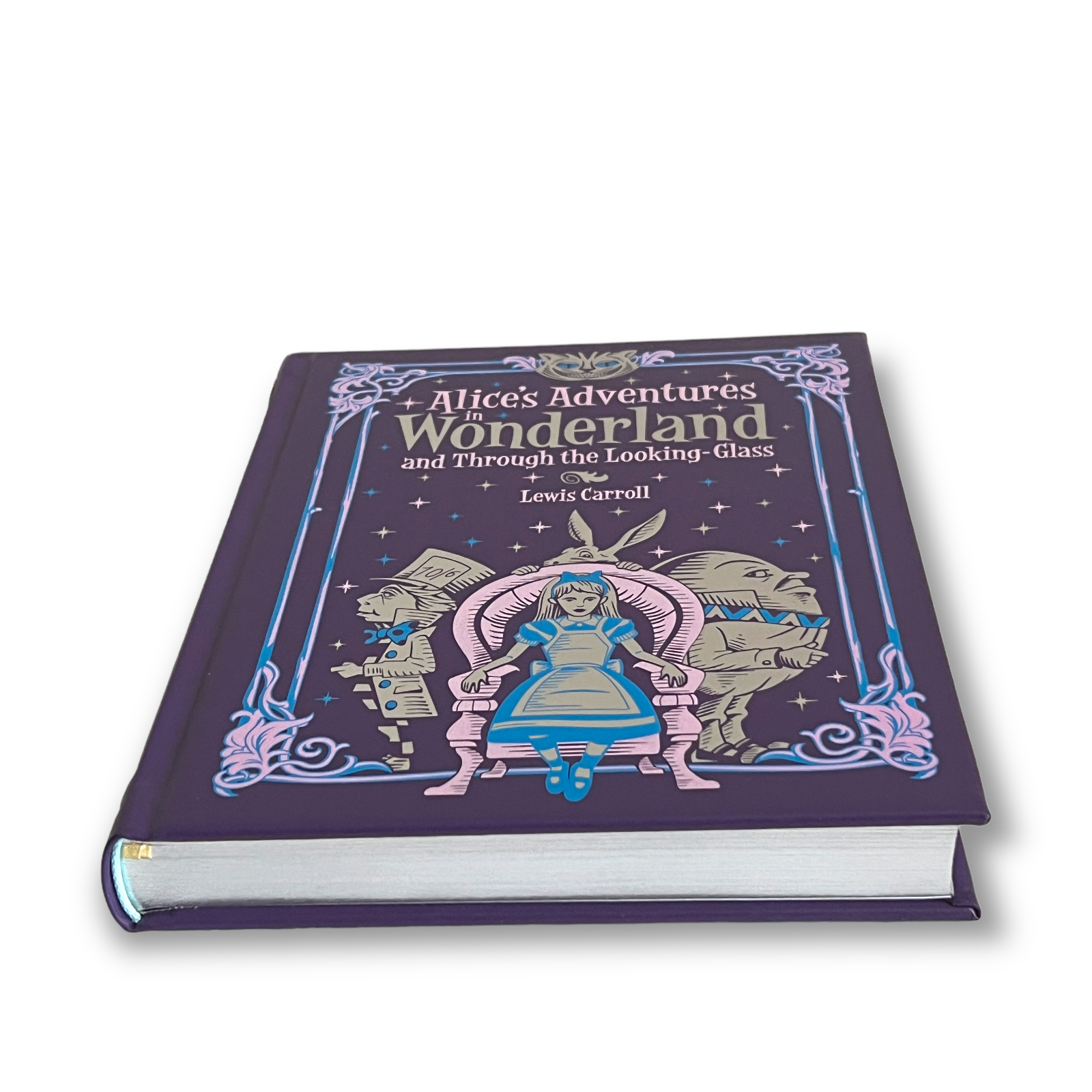 Alice's Adventures in Wonderland and Through the Looking Glass - Collectible Illustrated Leather Bound Hardcover
