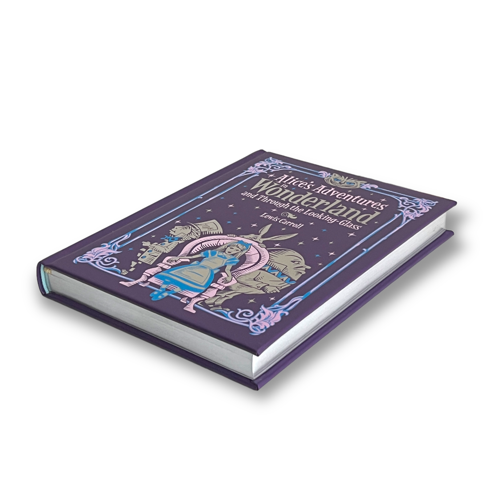 Alice's Adventures in Wonderland and Through the Looking Glass - Collectible Illustrated Leather Bound Hardcover