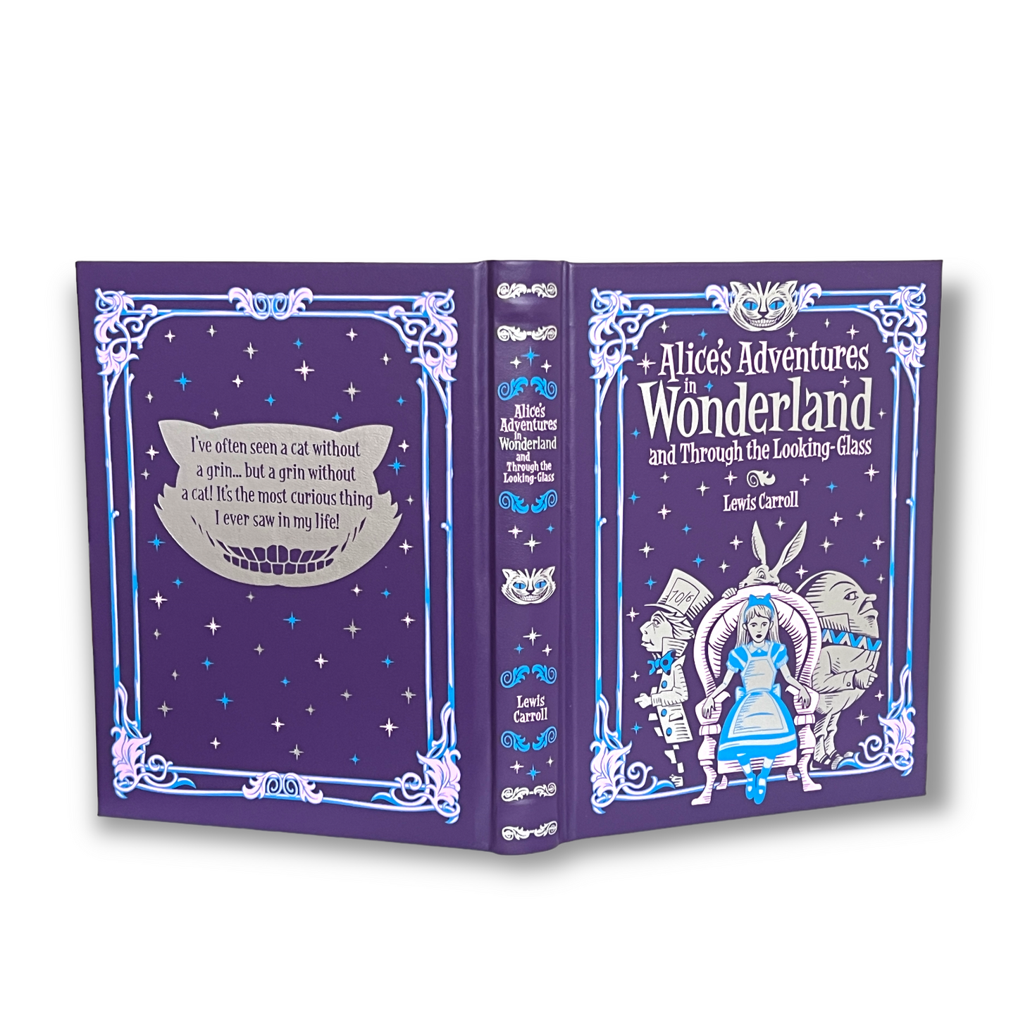 ALICE'S Adventures & Thought The LOOKING-GLASS - Collectible Deluxe Special illustrated Gift Edition - Leather Bound Hardcover Classic Book