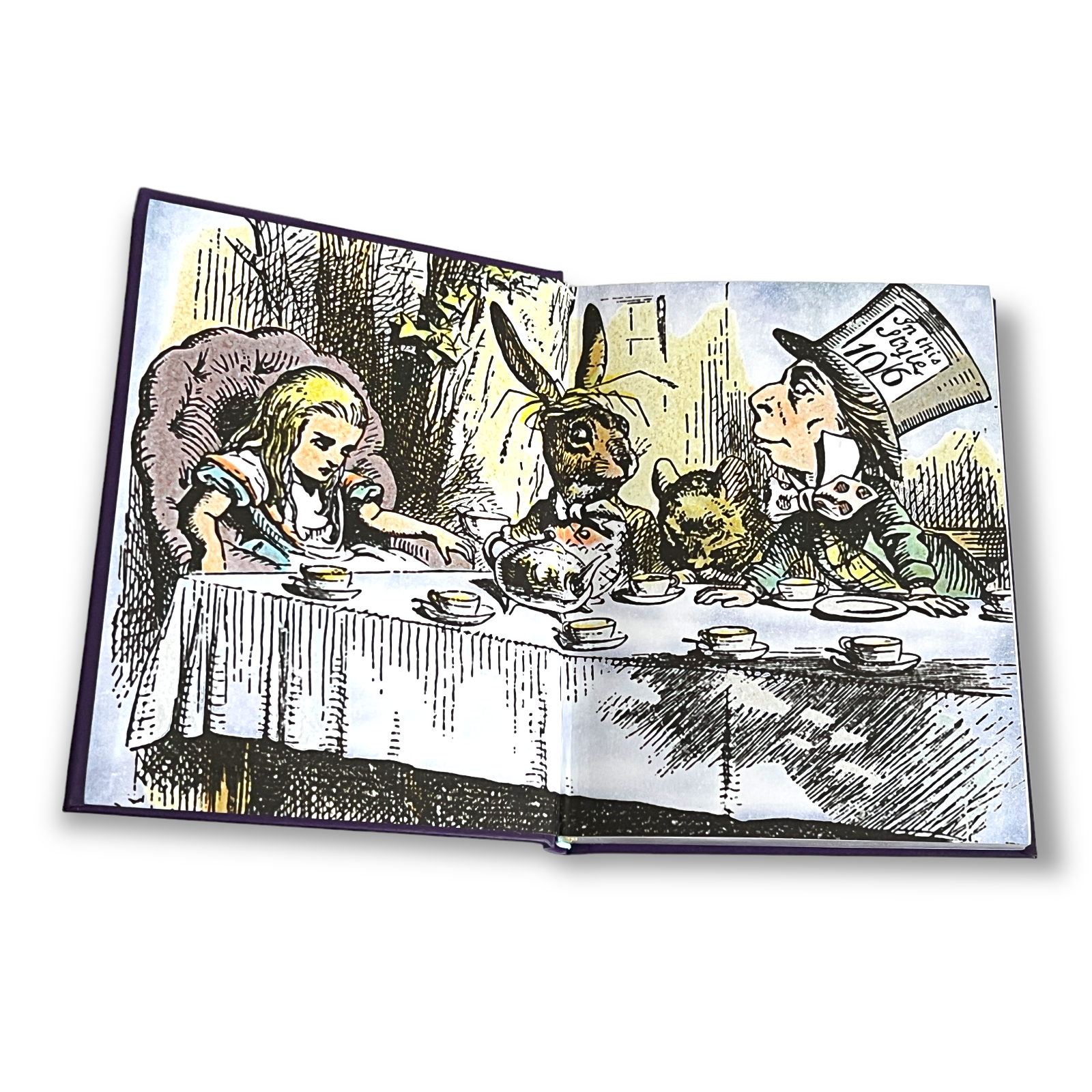 Alice's Adventures in Wonderland and Through the Looking Glass - Collectible Illustrated Leather Bound Hardcover