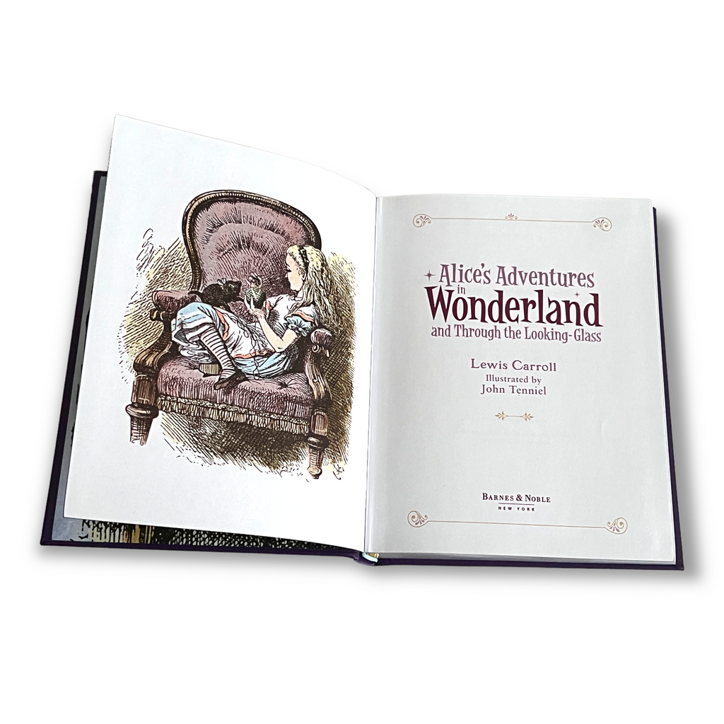 Alice's Adventures in Wonderland and Through the Looking Glass - Collectible Illustrated Leather Bound Hardcover