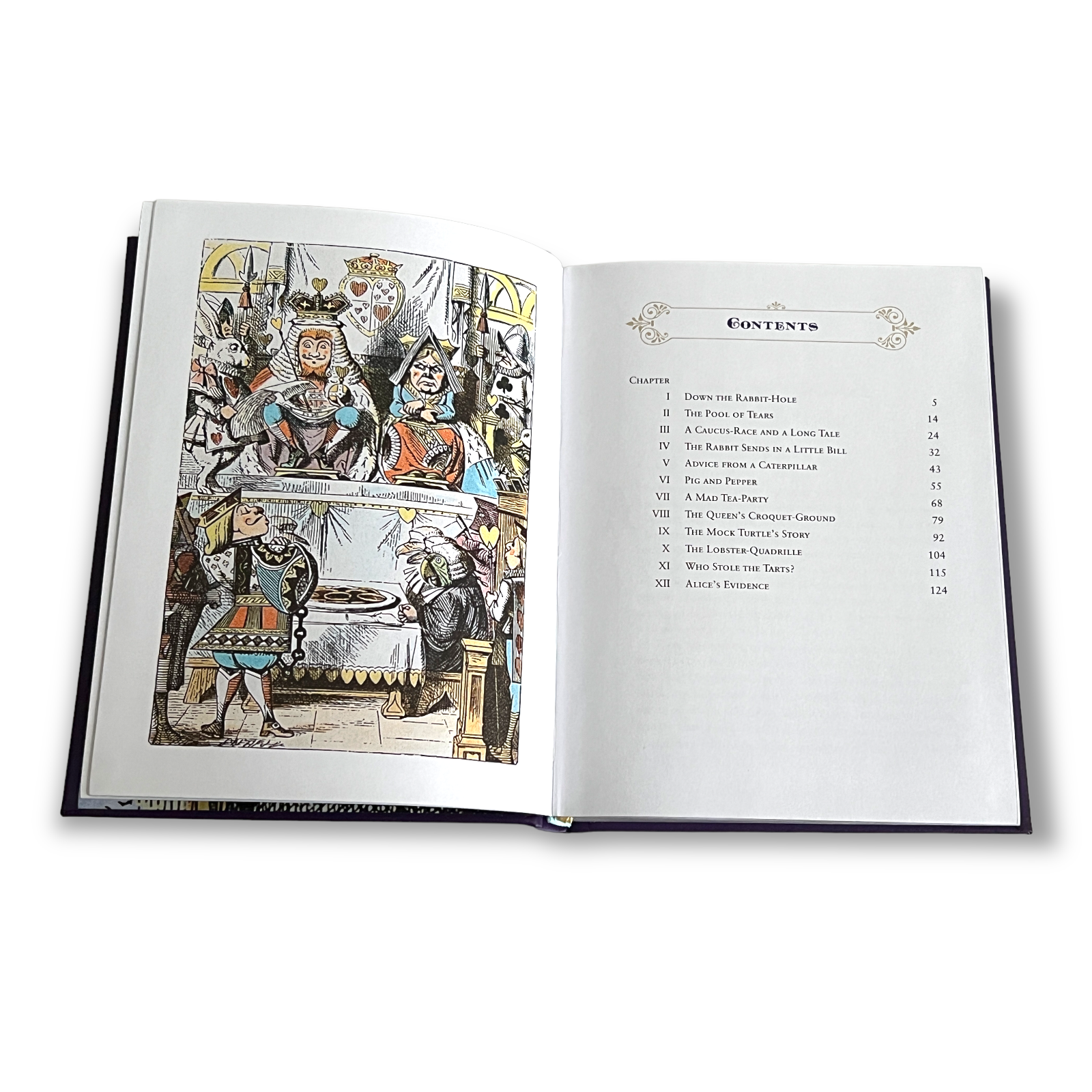Alice's Adventures in Wonderland and Through the Looking Glass - Collectible Illustrated Leather Bound Hardcover