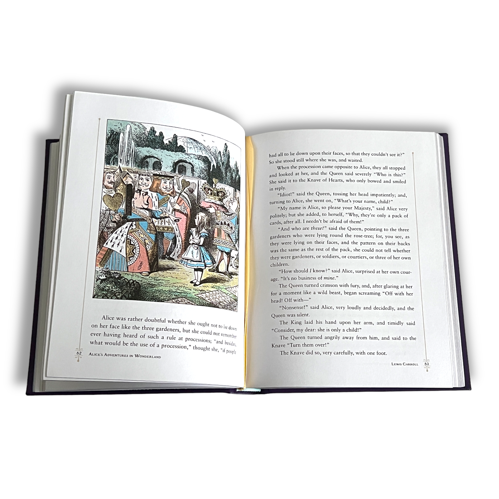 Alice's Adventures in Wonderland and Through the Looking Glass - Collectible Illustrated Leather Bound Hardcover