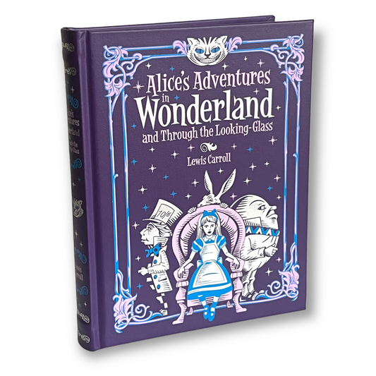 ALICE'S Adventures & Thought The LOOKING-GLASS - Collectible Deluxe Special illustrated Gift Edition - Leather Bound Hardcover Classic Book