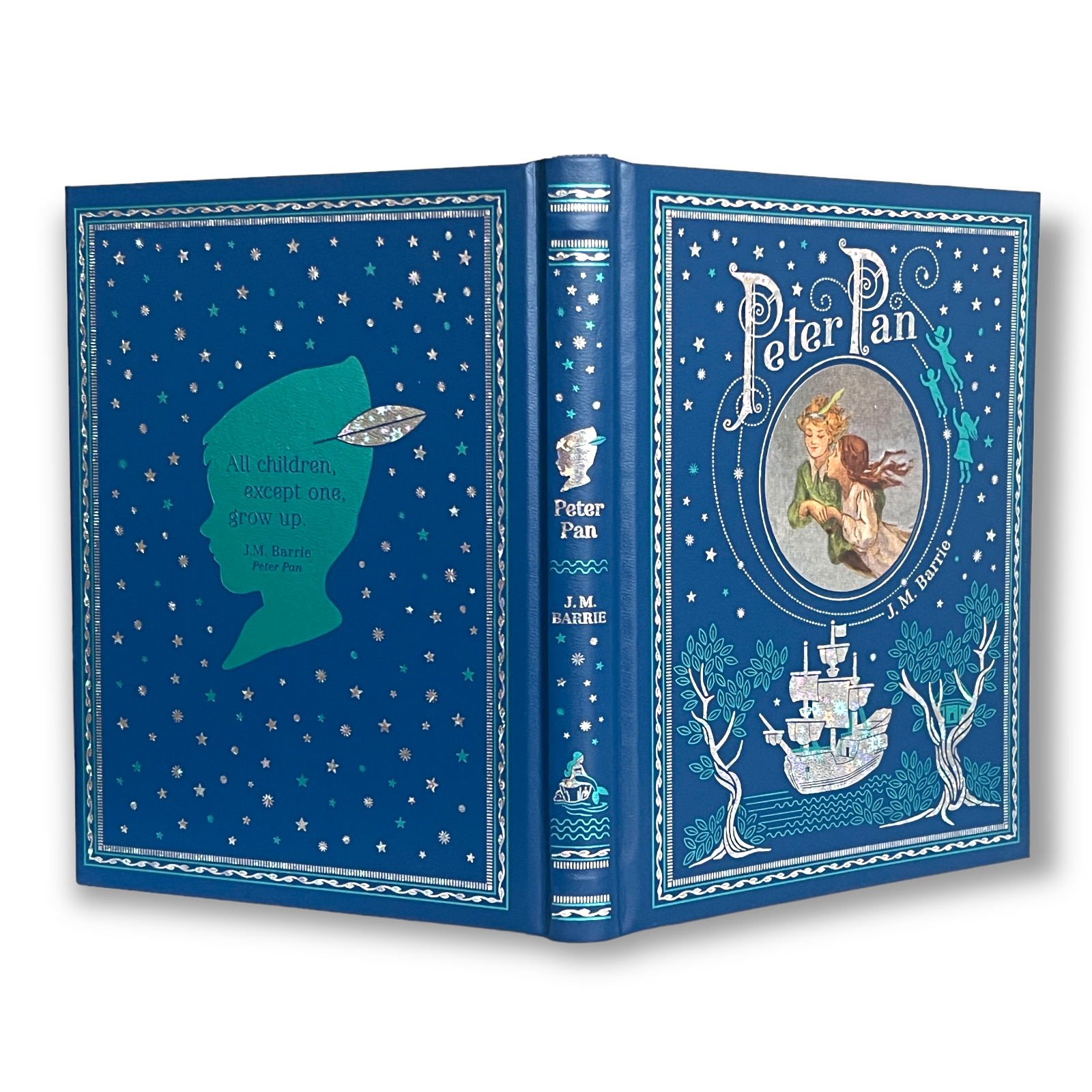 Peter Pan by J. M. Barrie - Collectible Illustrated Leather Bound Hardcover