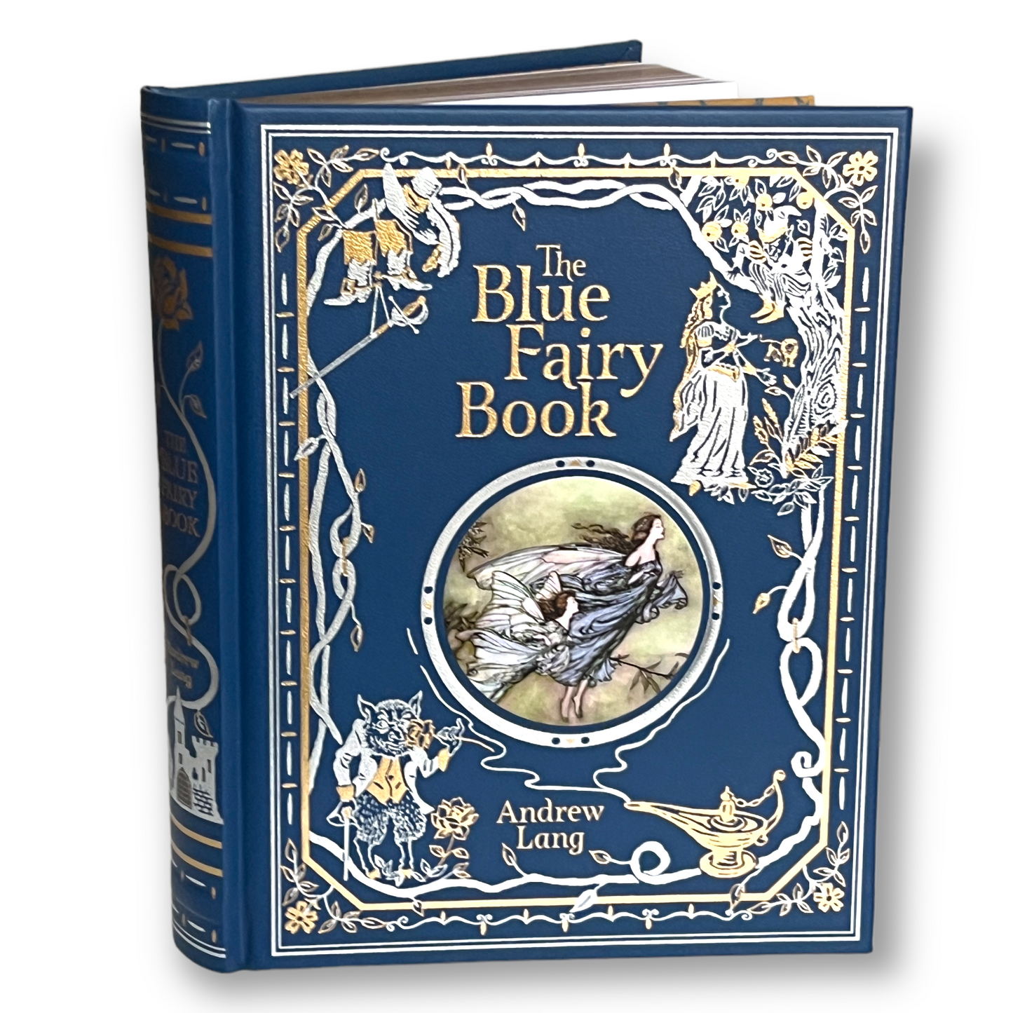 The BLUE FAIRY BOOK by Andrew Lang - Collectible Deluxe Special Illustrated Gift Edition - Leather Bound Hardcover Classic Book