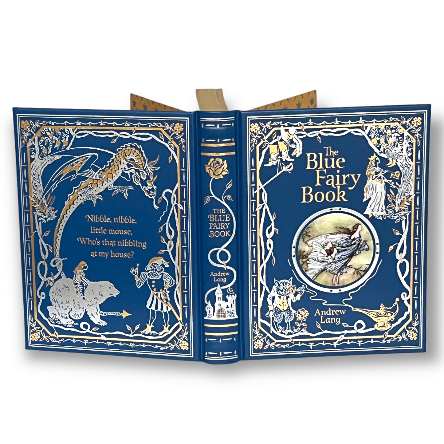 The BLUE FAIRY BOOK by Andrew Lang - Collectible Deluxe Special Illustrated Gift Edition - Leather Bound Hardcover Classic Book