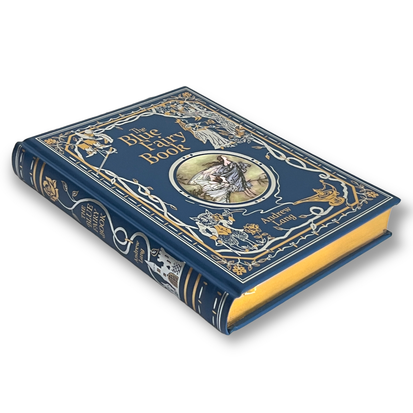 The BLUE FAIRY BOOK by Andrew Lang - Collectible Deluxe Special Illustrated Gift Edition - Leather Bound Hardcover Classic Book