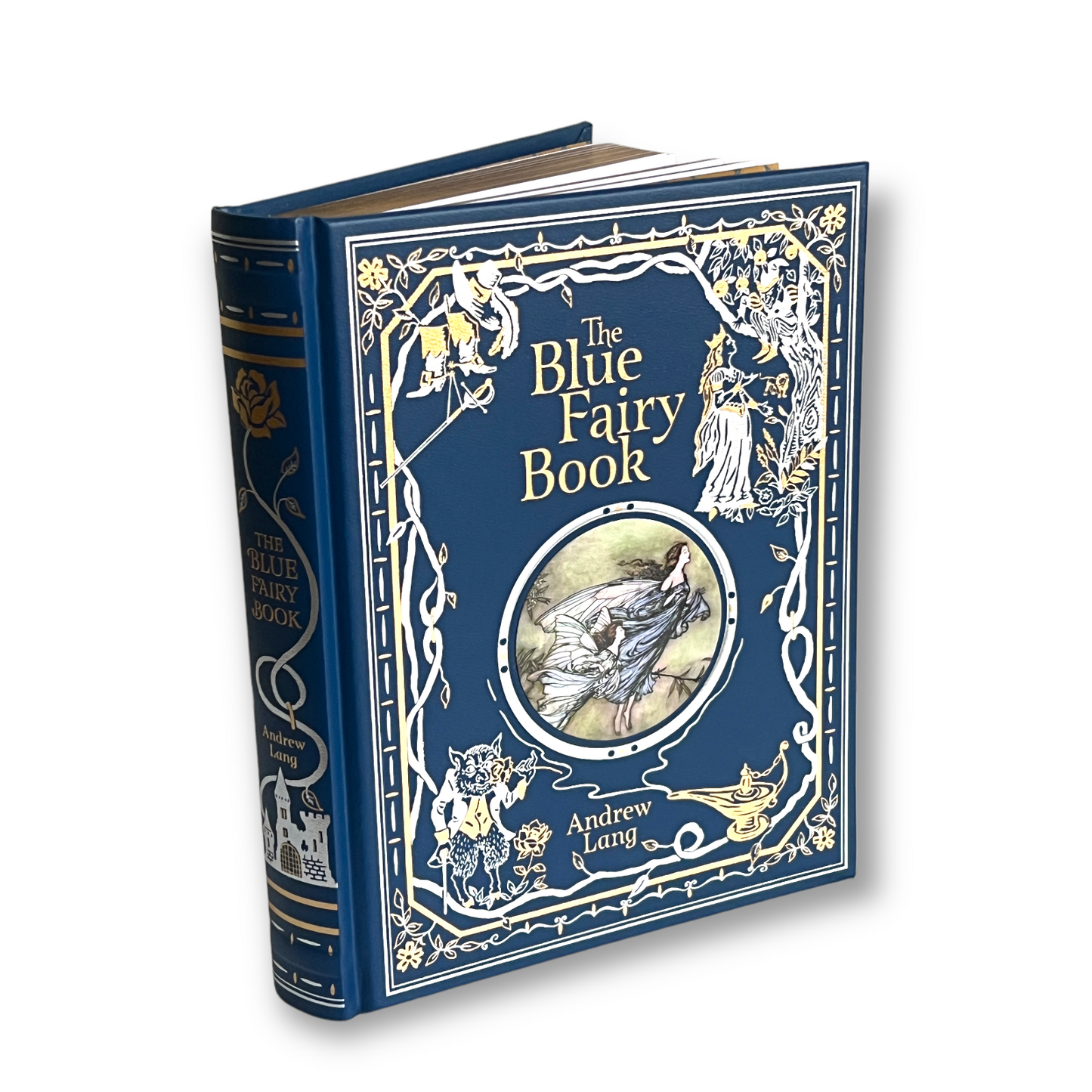 The BLUE FAIRY BOOK by Andrew Lang - Collectible Deluxe Special Illustrated Gift Edition - Leather Bound Hardcover Classic Book