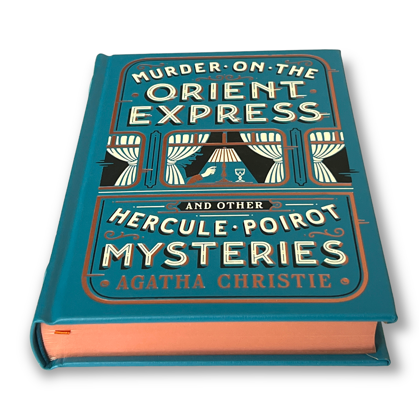 Murder On The Orient Express by AGATHA CHRISTIE - Collectible Deluxe Special Illustrated Gift Edition - Leather Bound Hardcover Classic Book